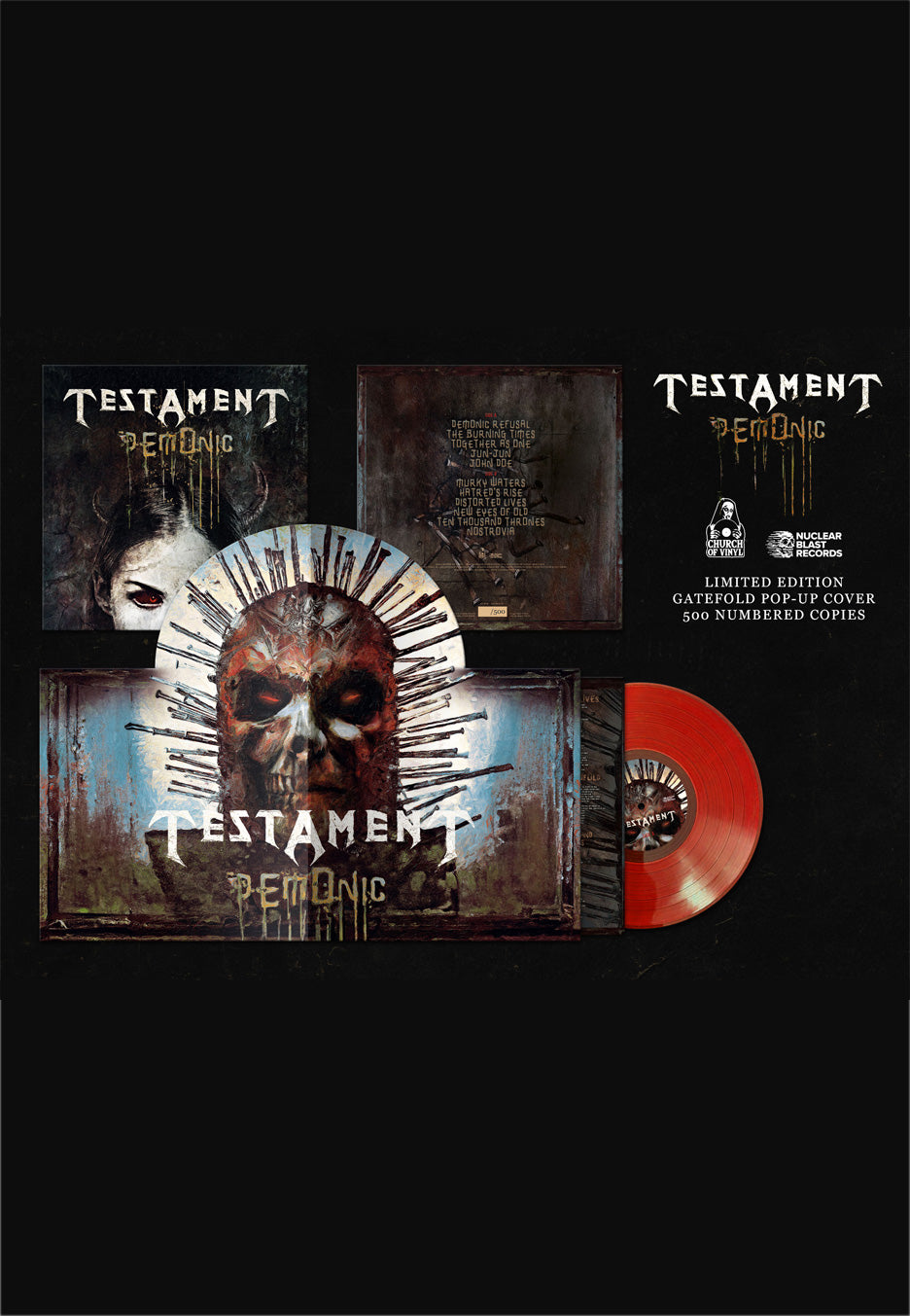 Testament - DEMONIC Ltd. Red - Colored PopUp Vinyl | Neutral-Image