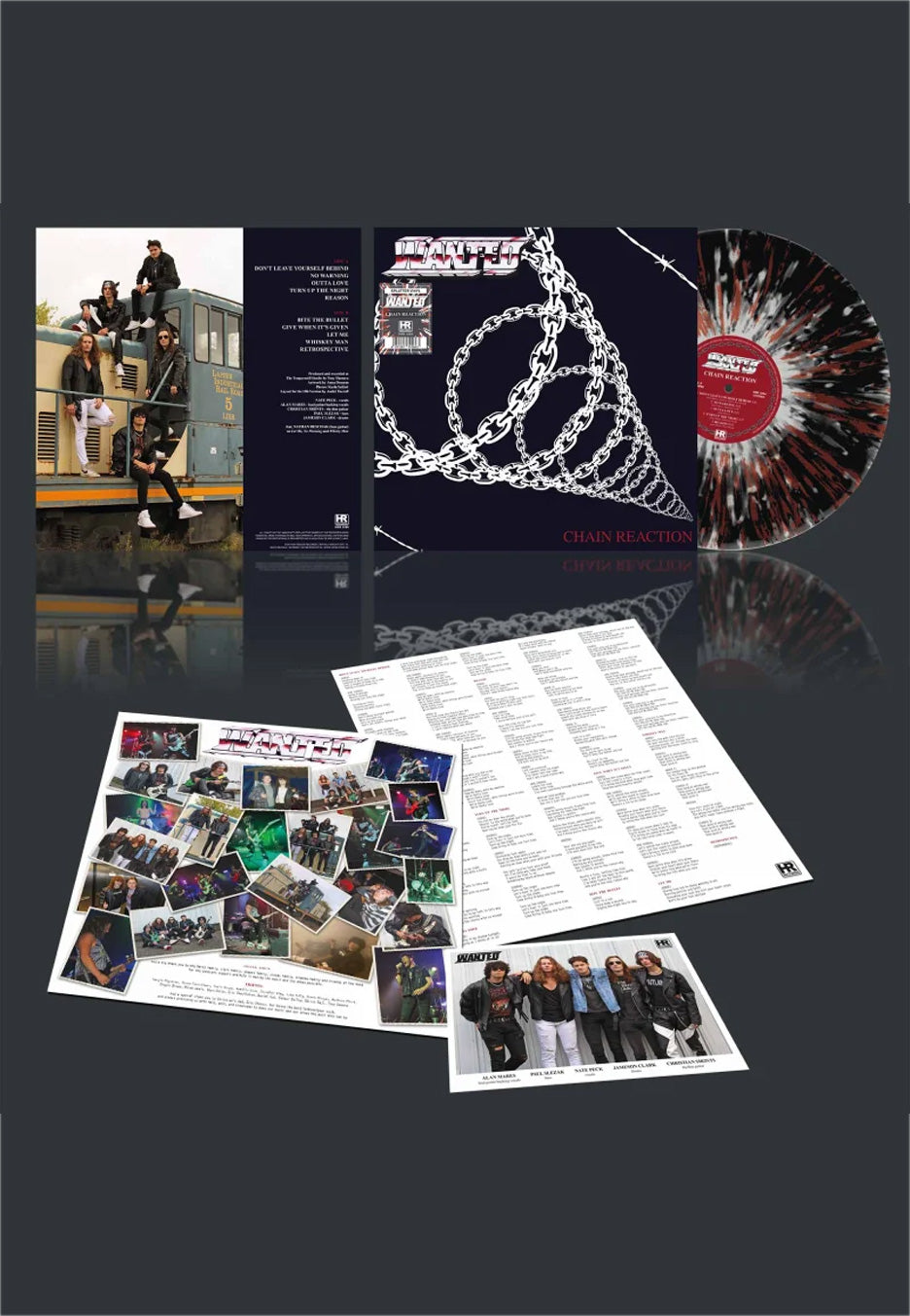 Wanted Chain Reaction Ltd. Black Ice w/ White/Red Splattered Vinyl