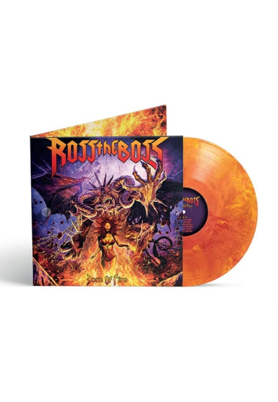 Ross The Boss Born On Fire Ltd. Orange Marbled Vinyl