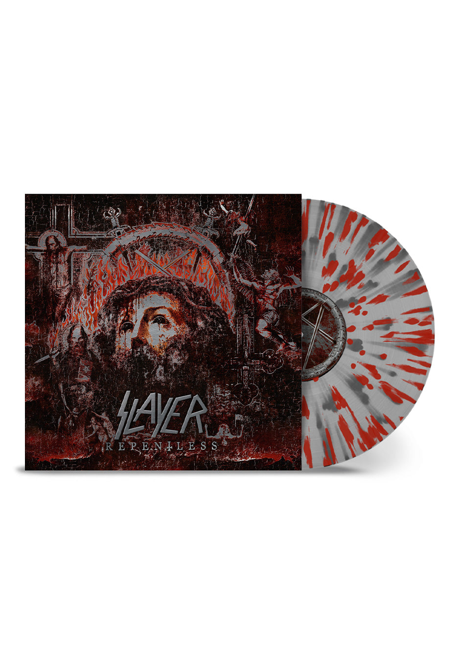 Slayer - Repentless Ltd. Crystal Clear/Silver/Red - Splattered Vinyl | Neutral-Image