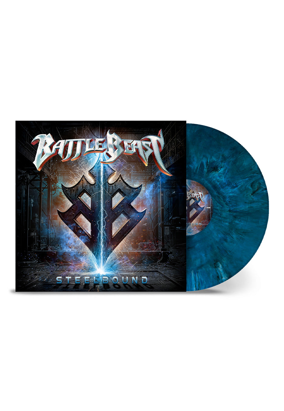 Battle Beast - Steelbound Ltd. Blue/White/Dark Green/Black - Marbled Vinyl | Neutral-Image