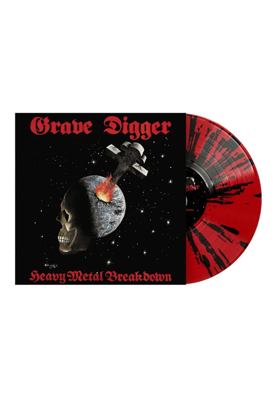 Grave Digger - Heavy Metal Breakdown Red w/ Black - Splattered Vinyl | Neutral-Image
