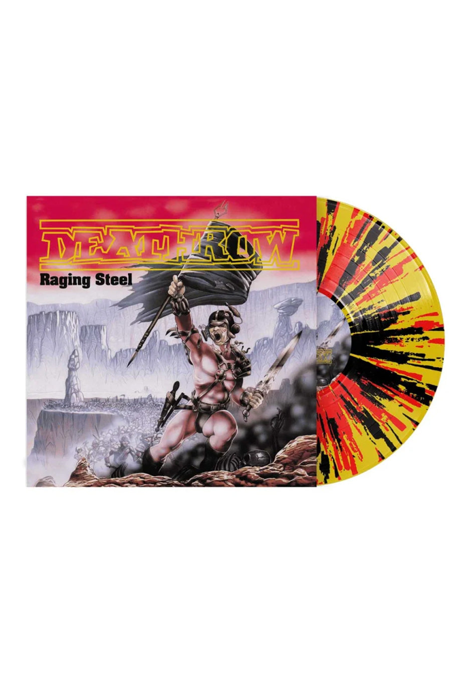 Deathrow - Raging Steel Ltd. Yellow w/ Red/Black - Splattered Vinyl | Neutral-Image