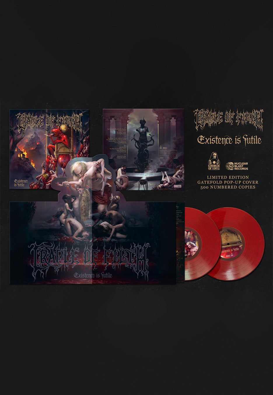 Cradle Of Filth - Existence Is Futile Ltd. Red - Colored 2 PopUp Vinyl | Neutral-Image