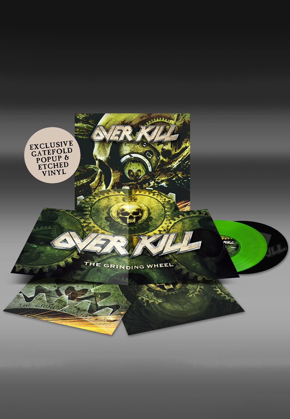 Overkill - The Grinding Wheel Ltd. Green - Colored 2 PopUp Vinyl | Neutral-Image