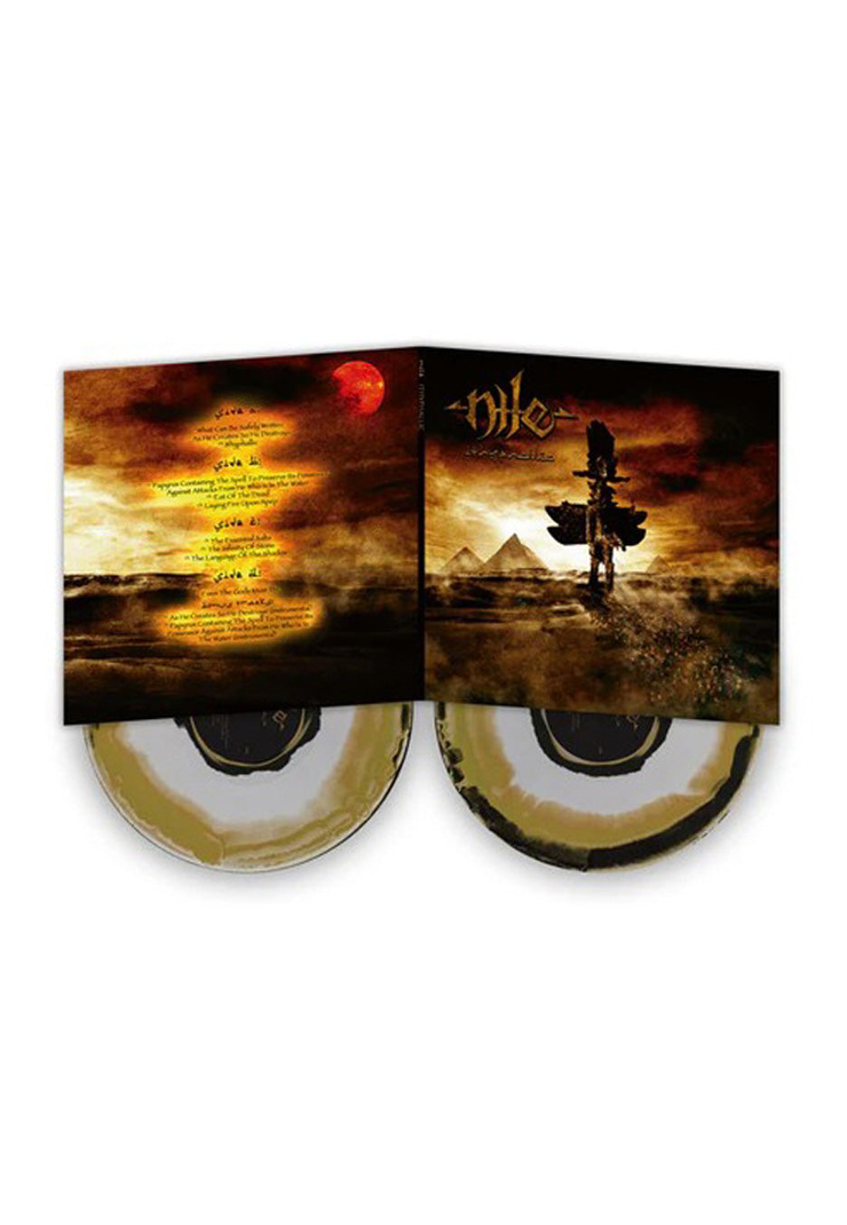 Nile - Ithyphallic (Black/ Gold/ White Swirl) - Colored 2 Vinyl | Neutral-Image