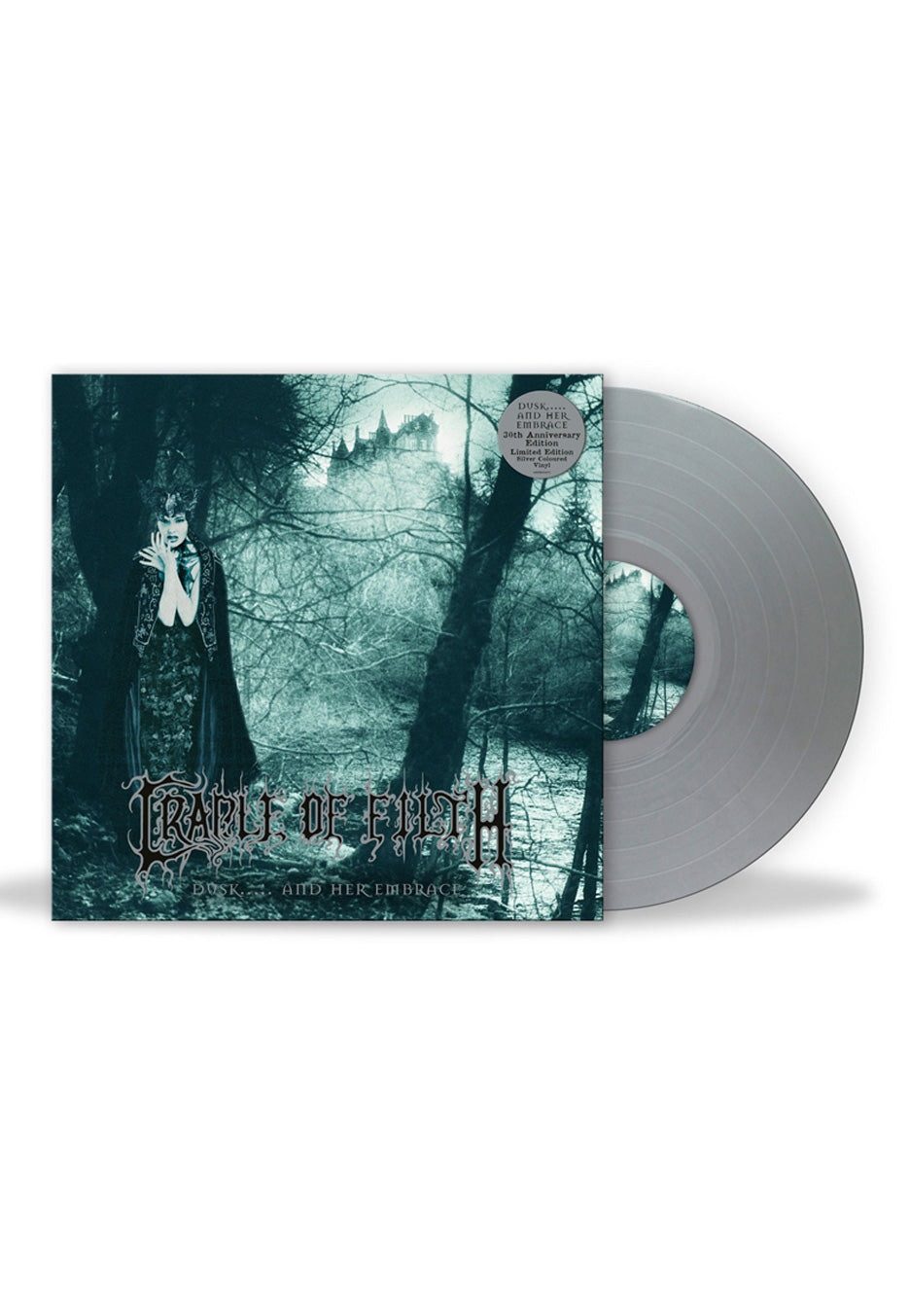 Cradle Of Filth Dusk..... And Her Embrace 30th Anniversary Ltd. Grey Metallic Transparent Colored Vinyl