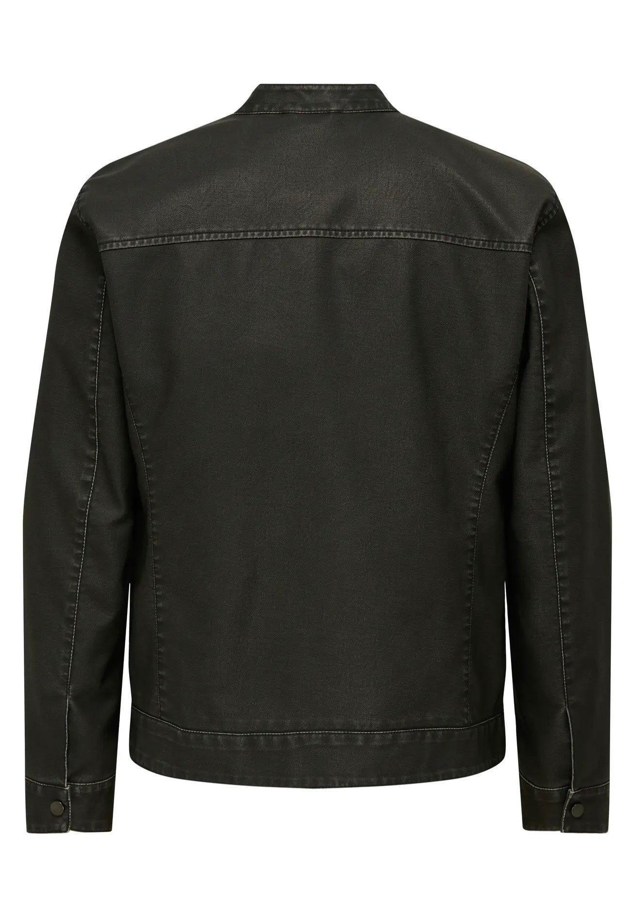 Only & Sons - Mike PU Racer Black - Leather Jacket | Men-Image