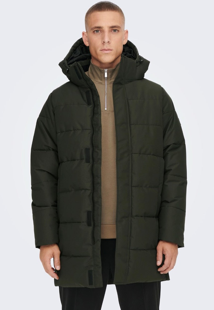 Only & Sons - Carl Long Quilted Peat - Jacket | Men-Image