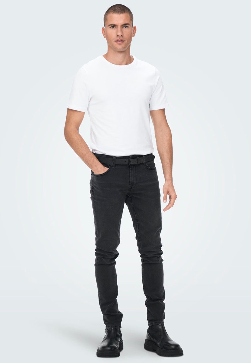 Only & Sons - Warplife Skinny Washed Black Denim - Jeans | Men-Image