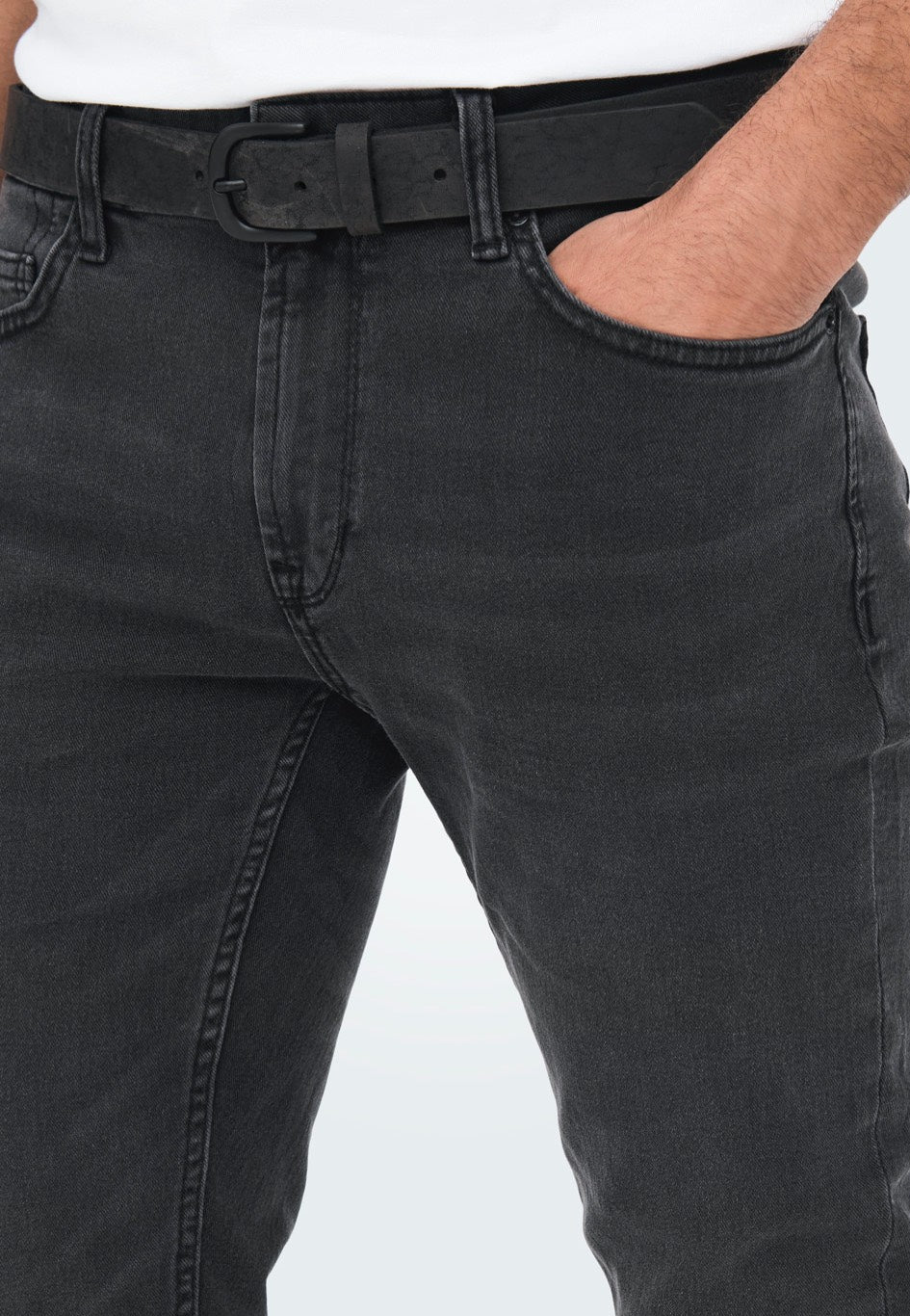 Only & Sons - Warplife Skinny Washed Black Denim - Jeans | Men-Image
