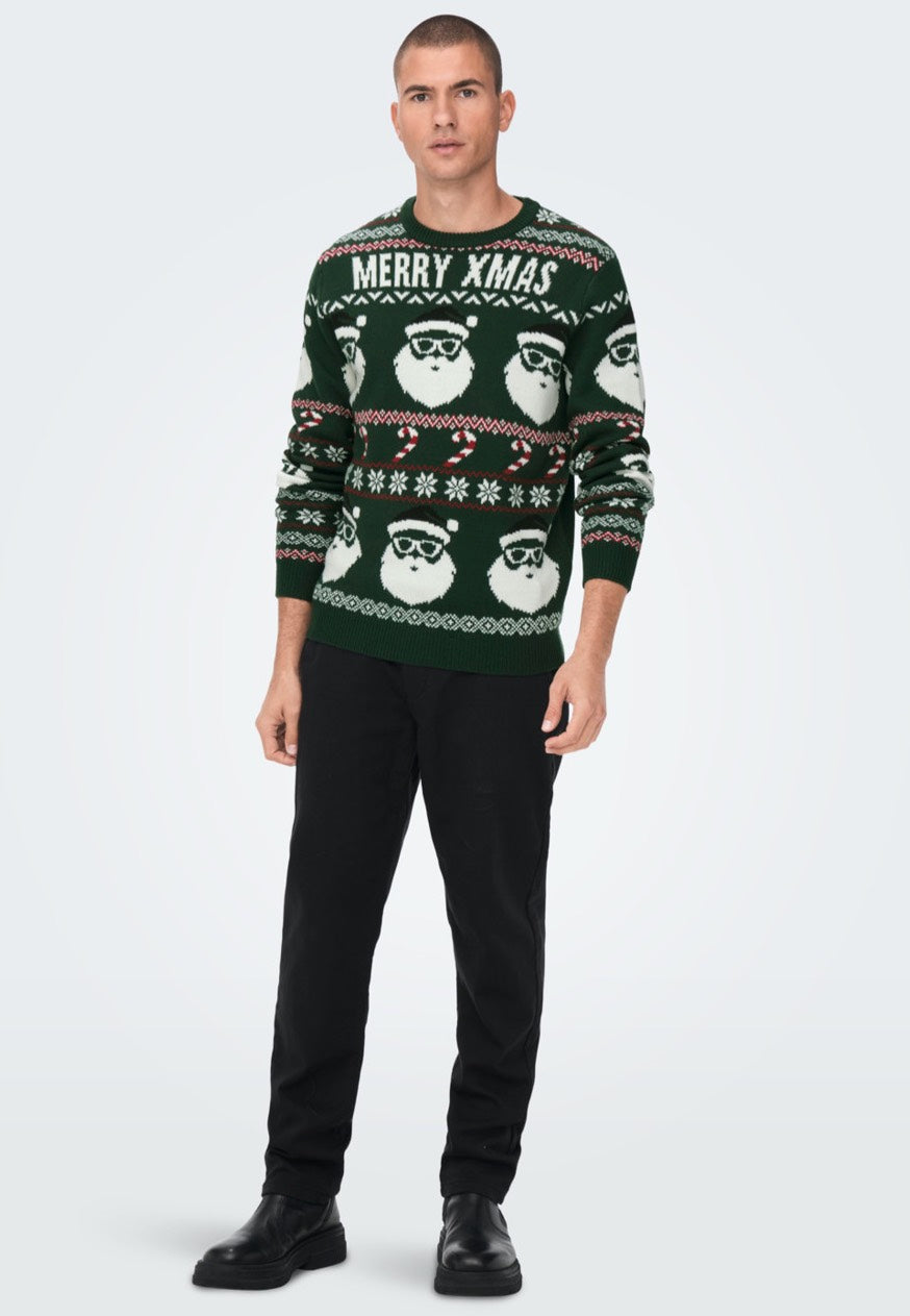 Only & Sons Xmas Santa Jaq Reg Eden Pullover