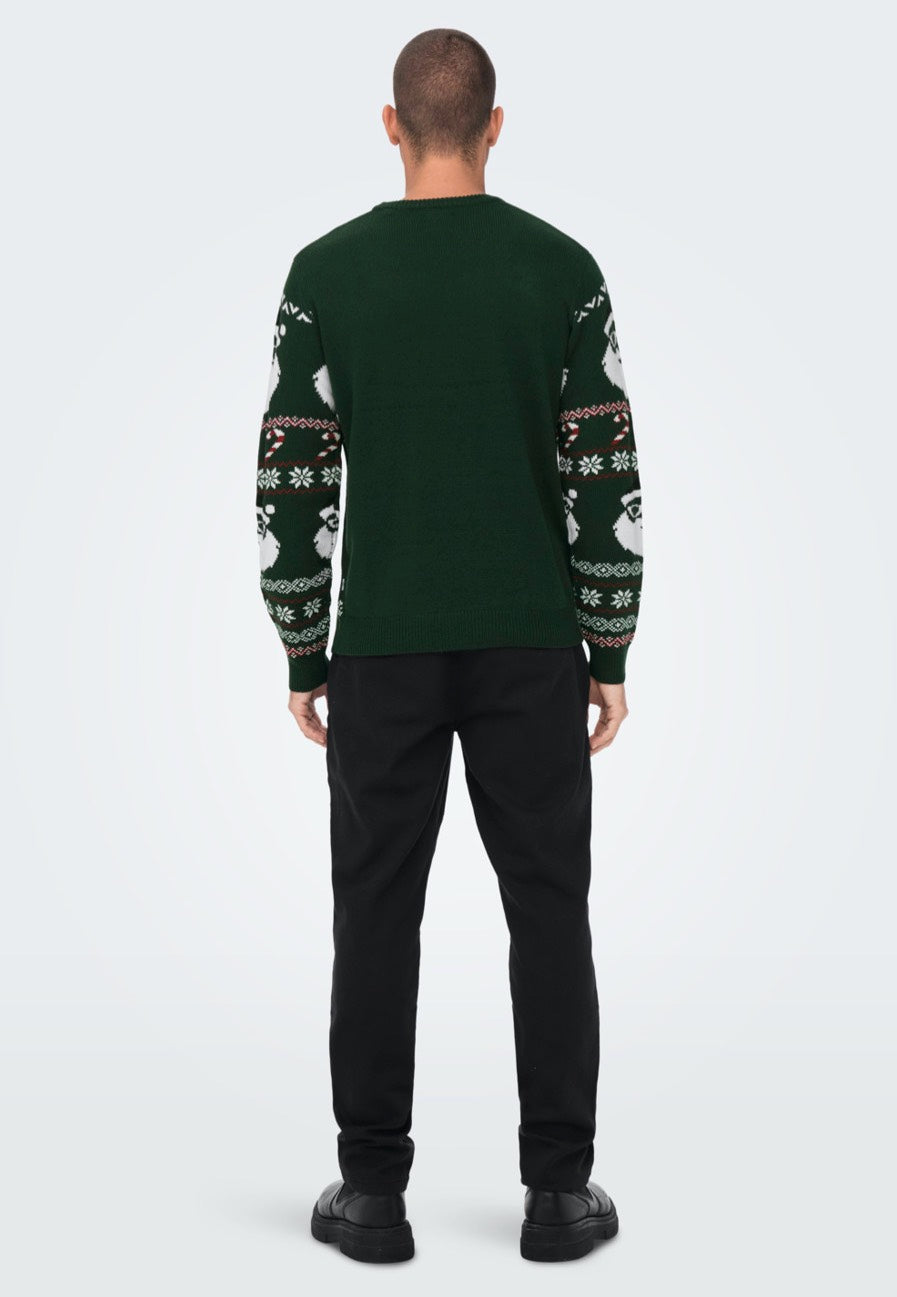 Only & Sons Xmas Santa Jaq Reg Eden Pullover