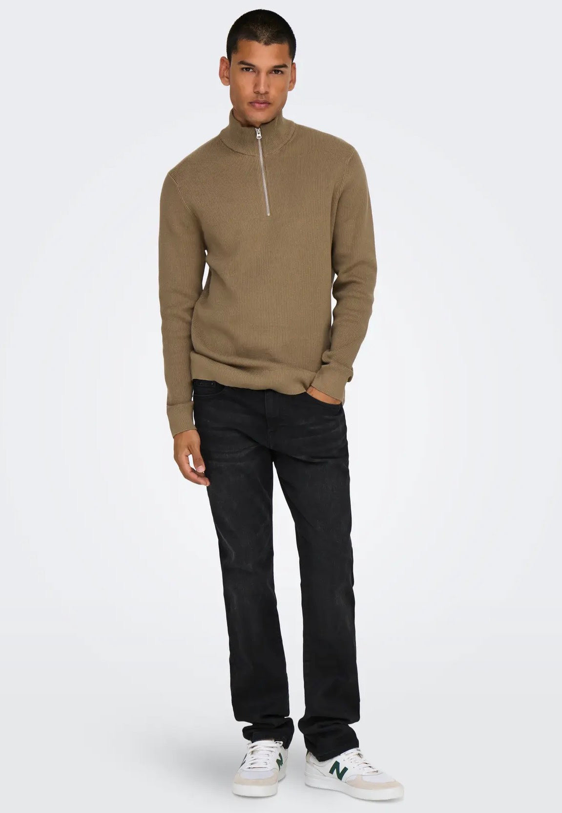 Only & Sons - Weft Regular 8638 Mat Black Denim - Jeans | Men-Image