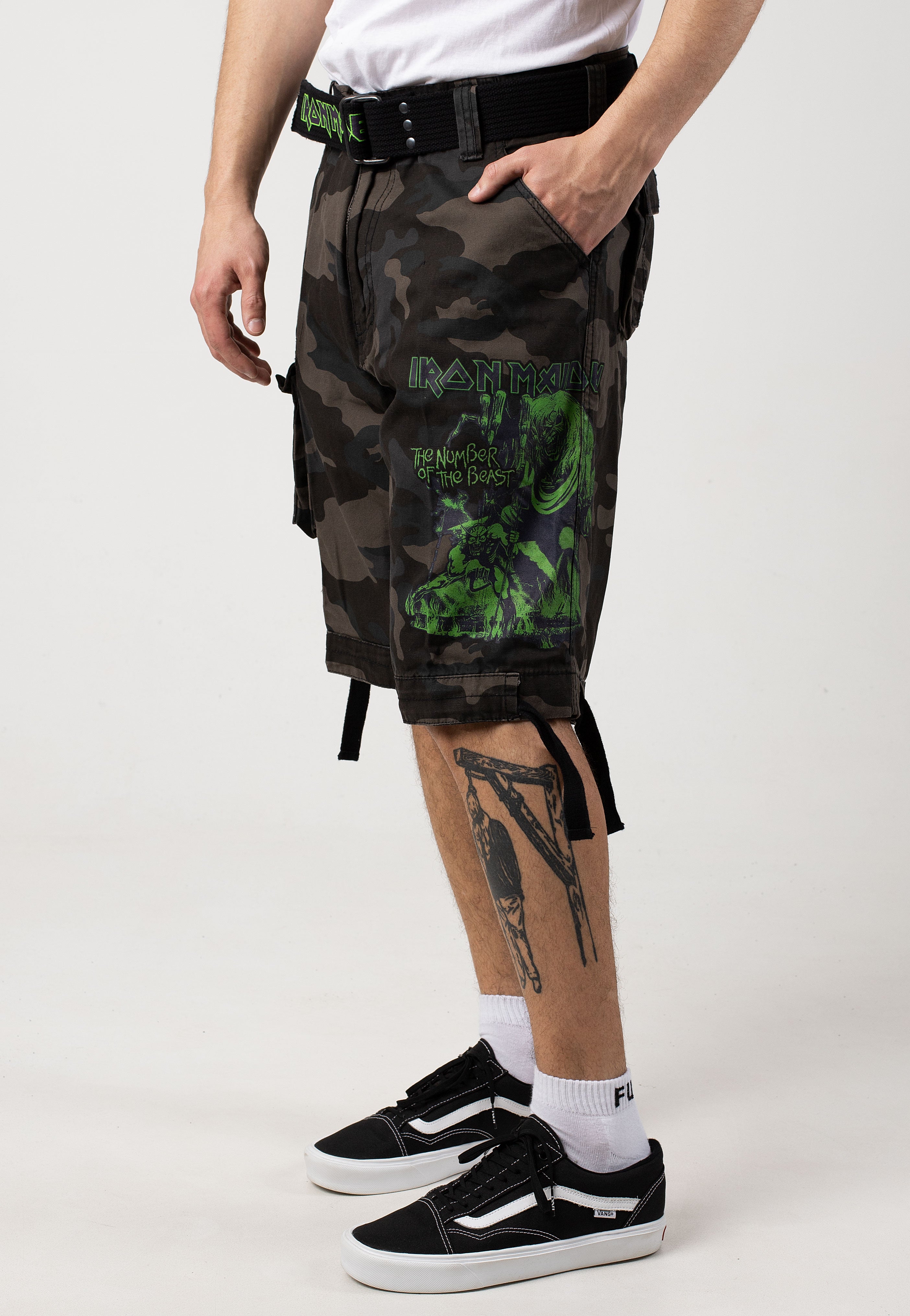 Brandit x Iron Maiden - Savage The Number Of The Beast Darkcamo - Shorts | Men-Image