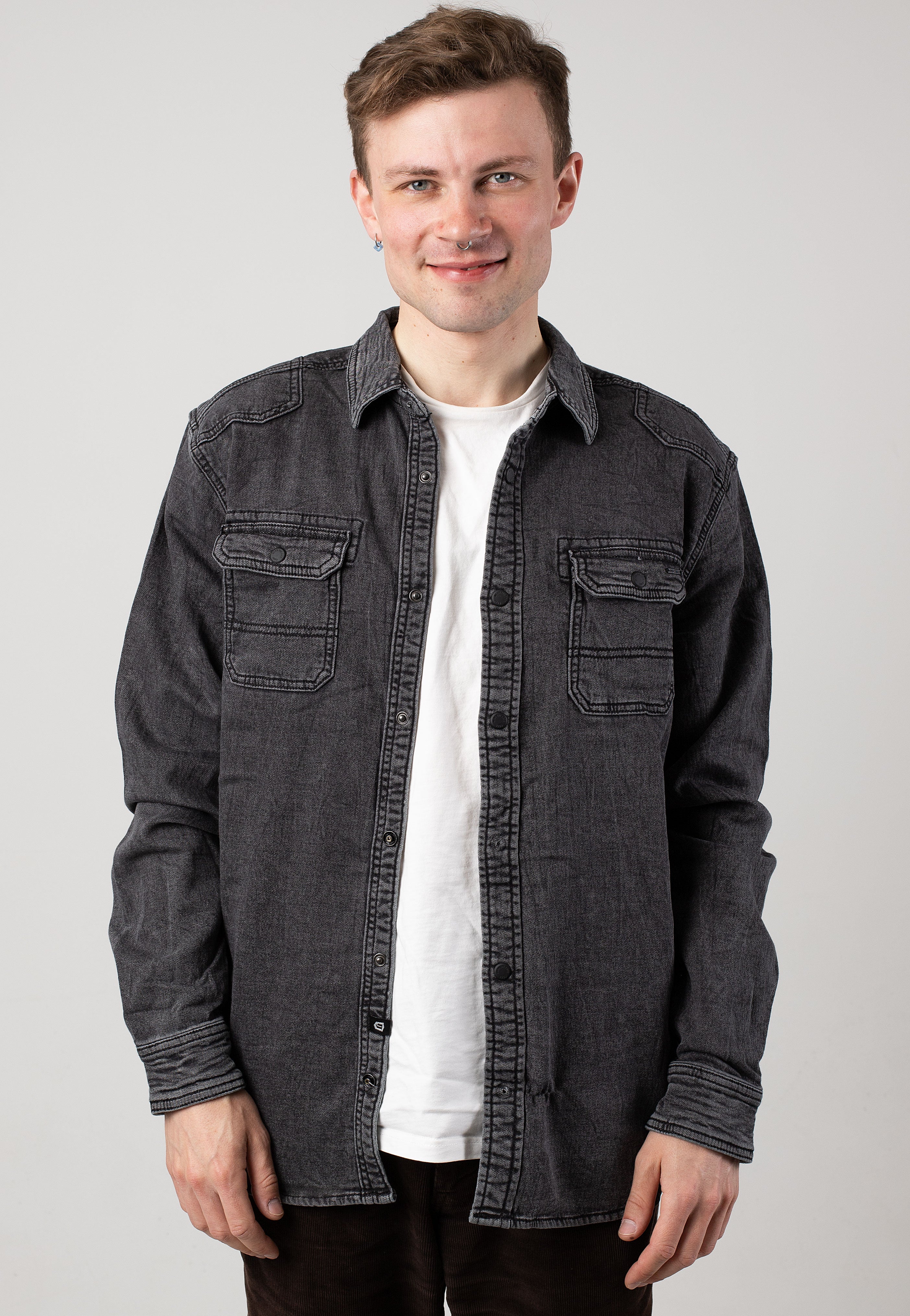 Indicode - Cash Black - Shirt | Men-Image