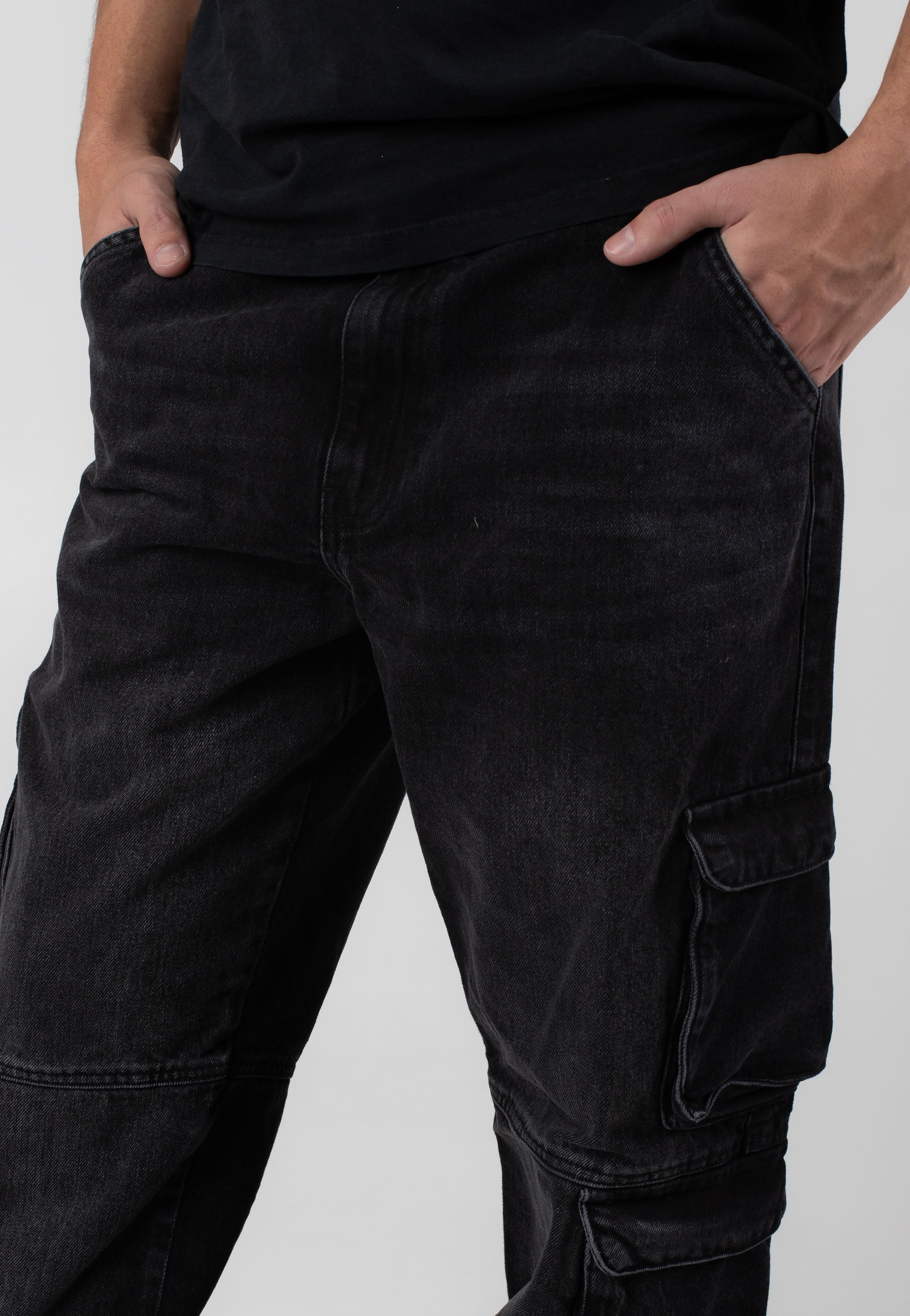Only & Sons - Edge Str Cargo Washed Black - Jeans | Men-Image