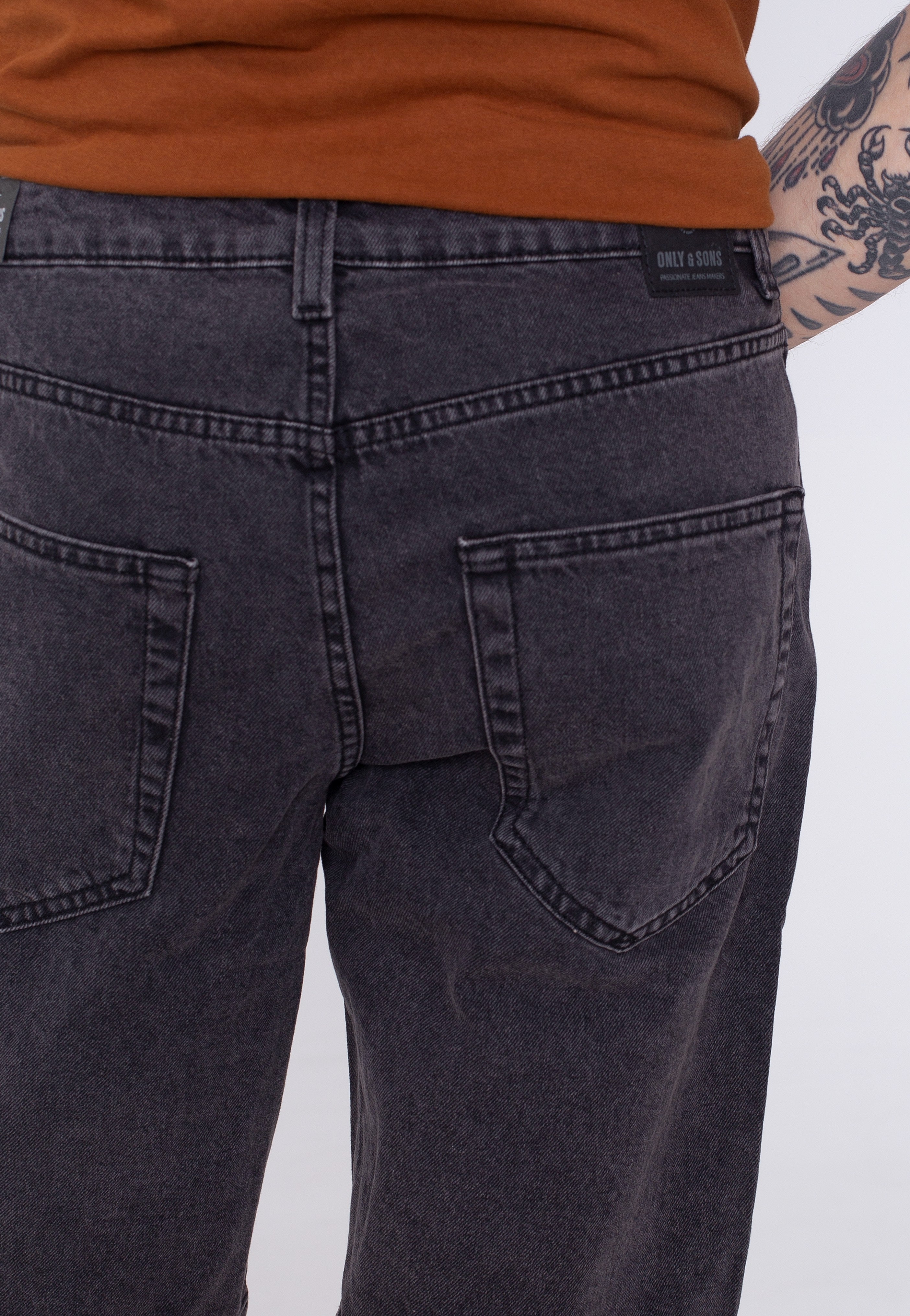 Only & Sons - Avi Black Denim - Shorts | Men-Image