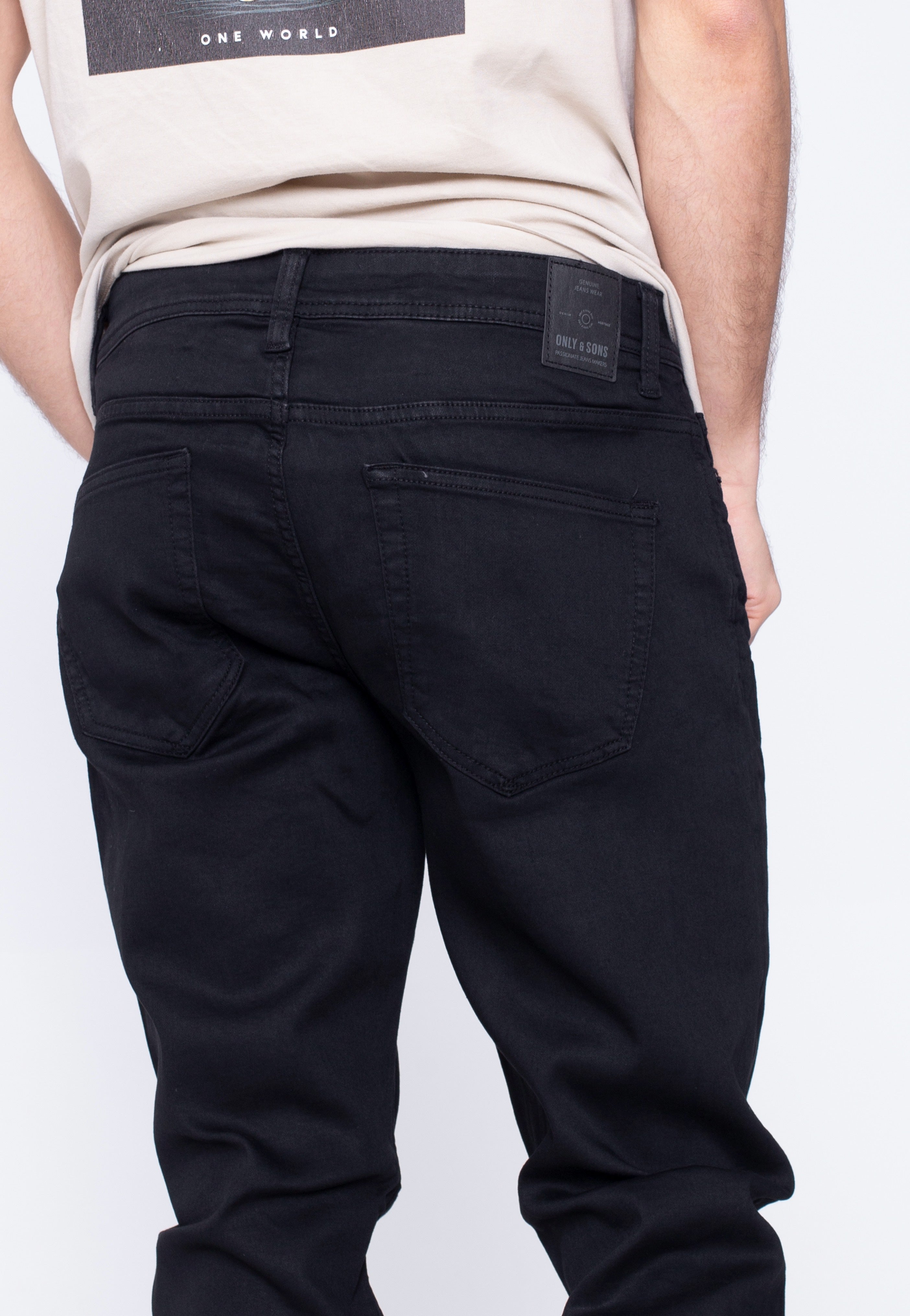 Only & Sons - Loom Black Slim Jog Black Denim - Jeans | Men-Image