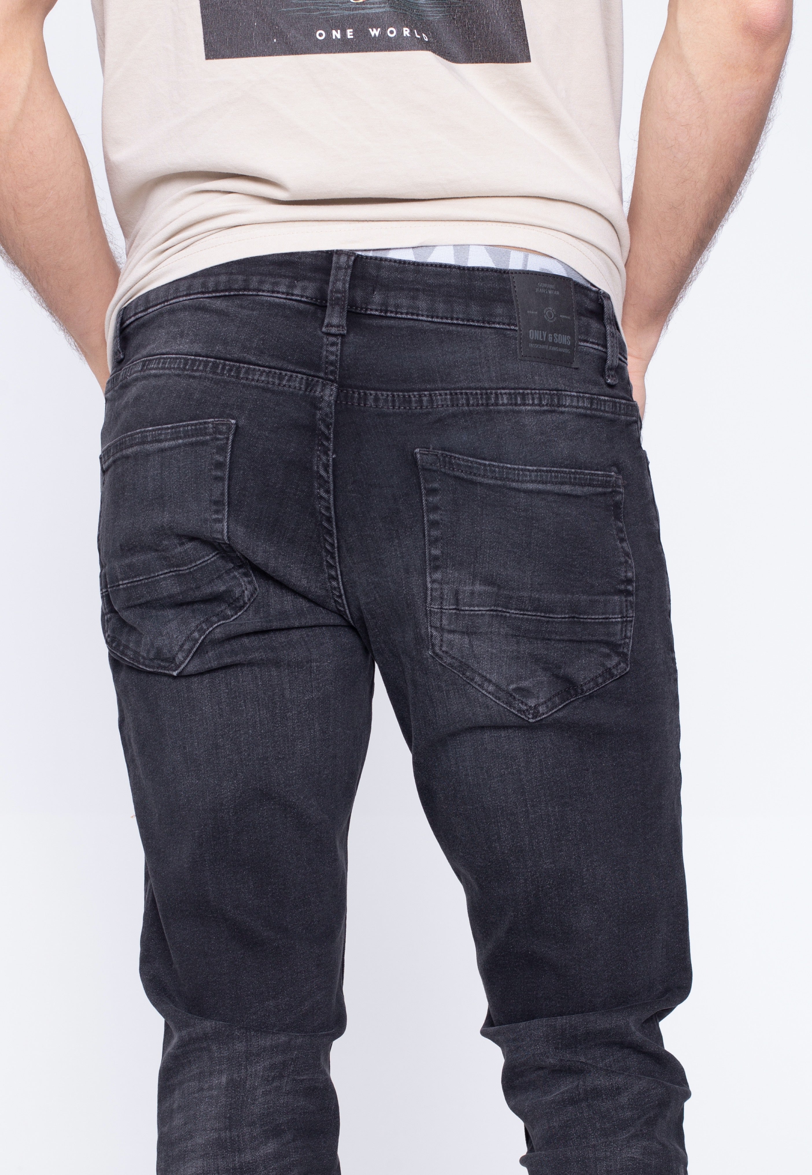 Only & Sons - Loom Slim Black Black Denim - Jeans | Men-Image