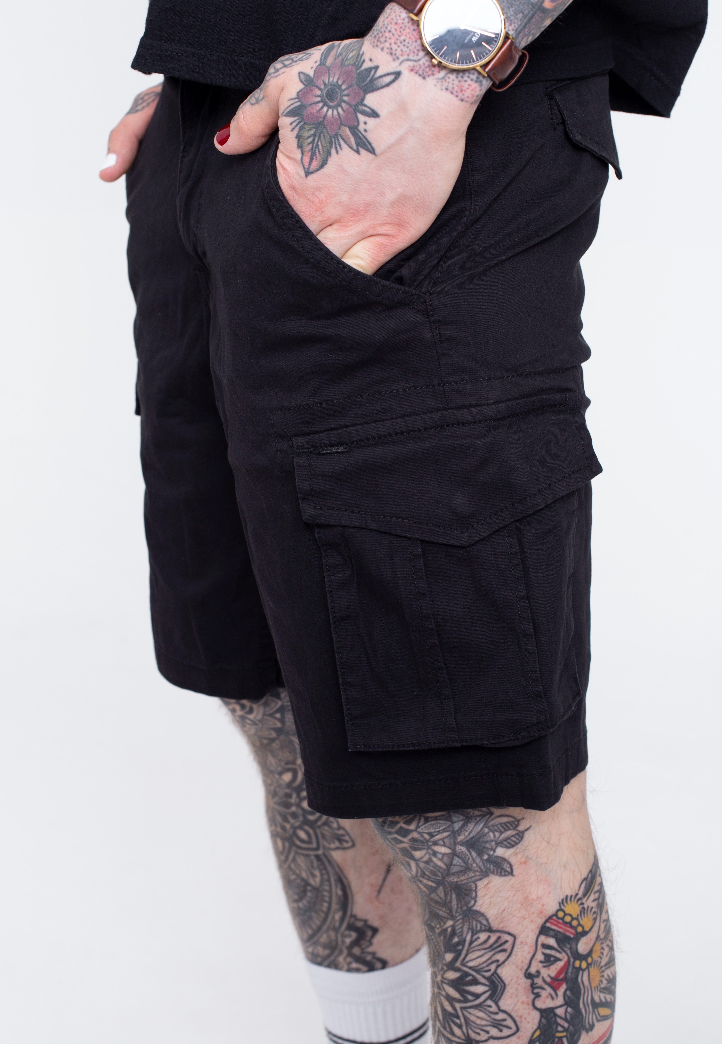 Only & Sons - Mike Cargo Black - Shorts | Men-Image