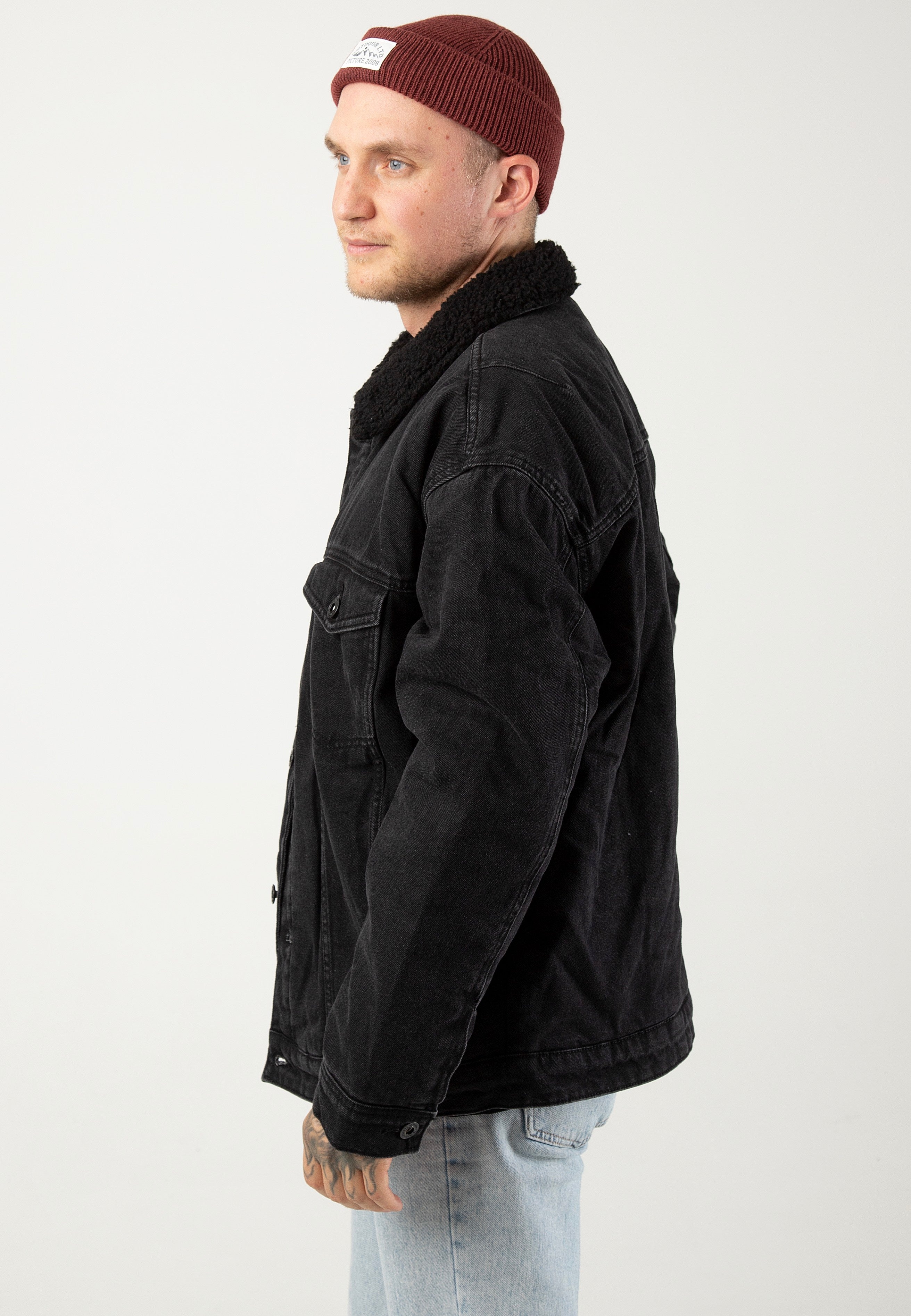 Only & Sons - Rick Teddy Black Denim - Jeans Jacket | Men-Image