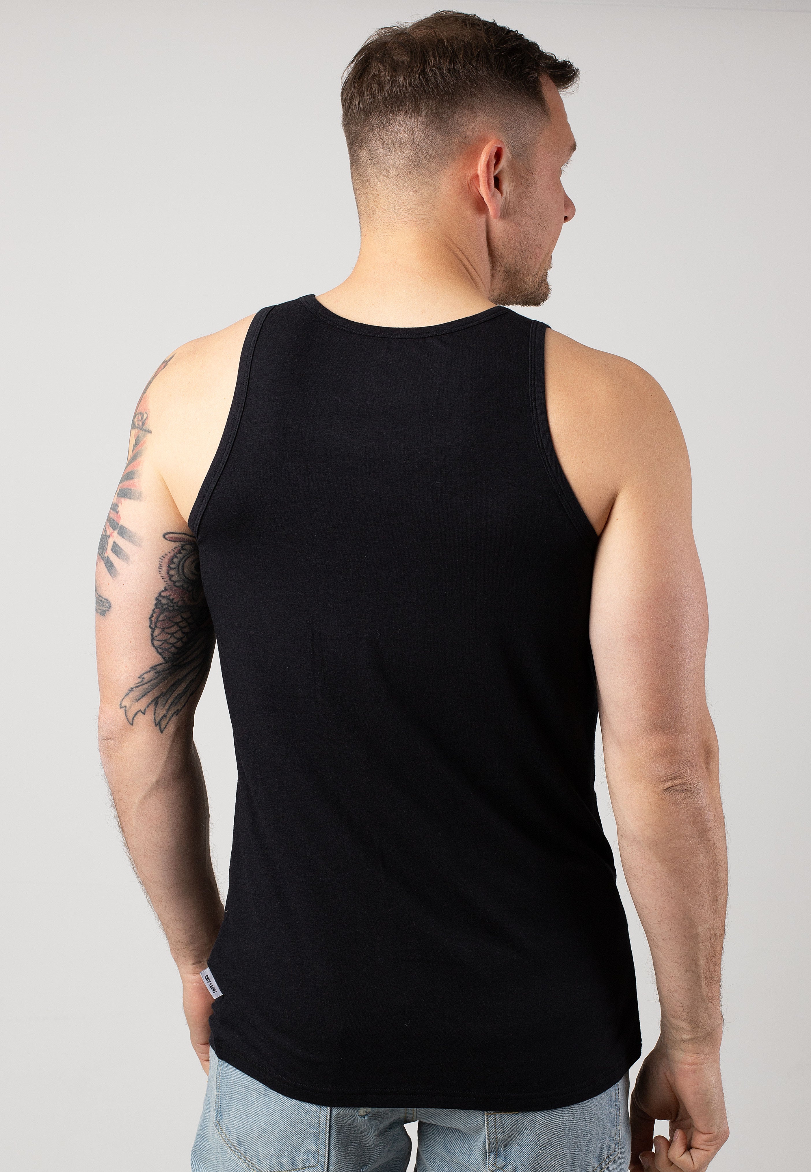 Only & Sons - Theo Reg Bamboo Pack Of 2 Black - Tank | Men-Image