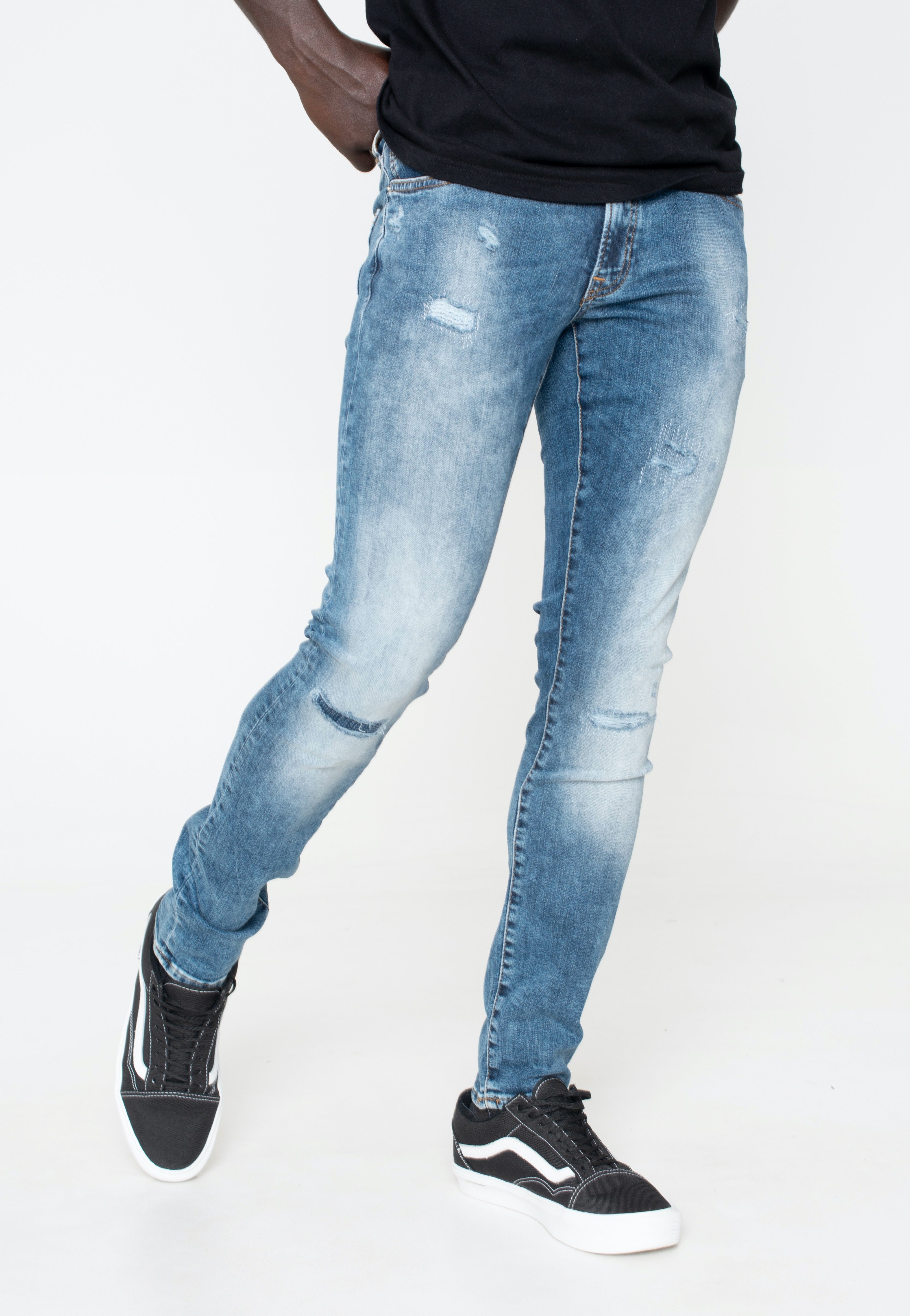 Only & Sons - Warp Skinny Medium Blue Denim - Jeans | Men-Image