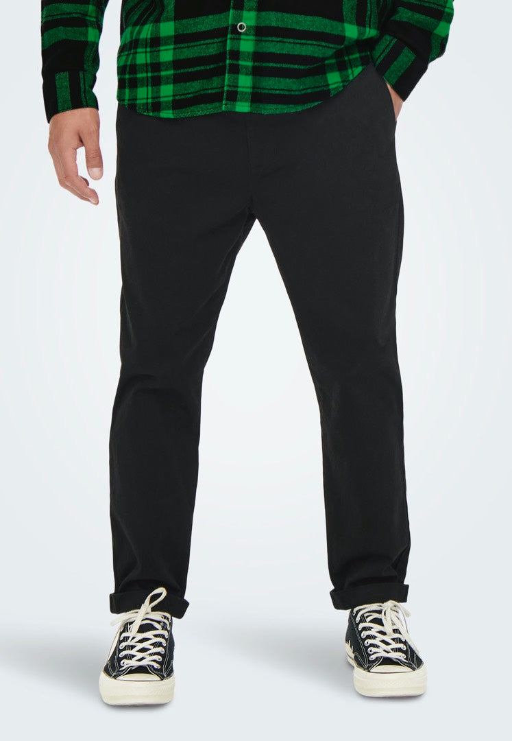 Only & Sons - Kent Cropped Black - Pants | Men-Image