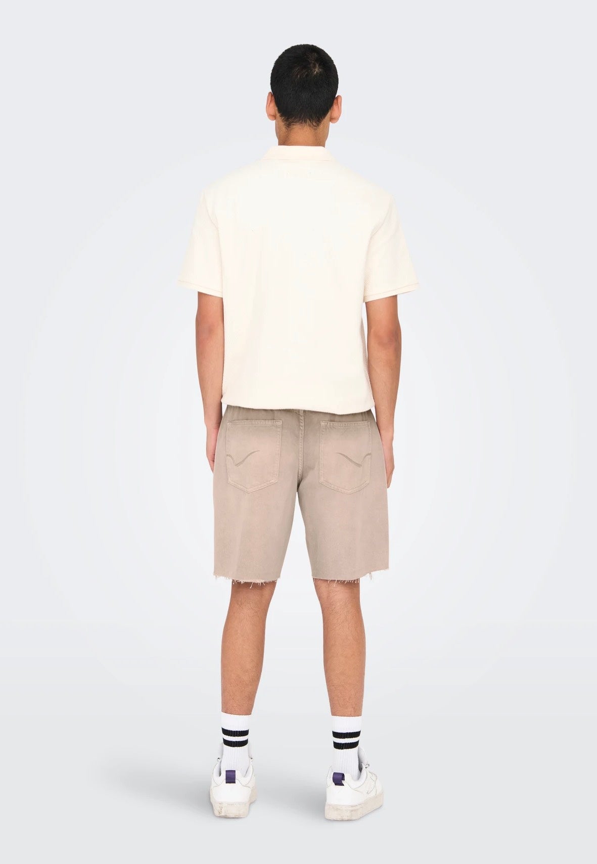 Only & Sons - Edge Light Blue Bleached Denim - Shorts | Men-Image