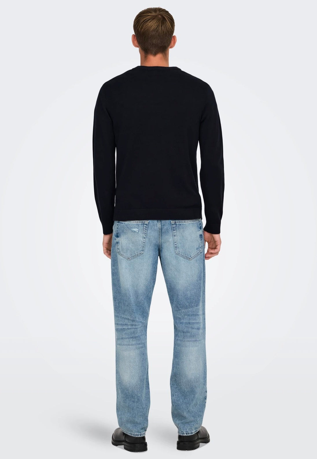 Only & Sons Xmas Reg 5 Placement Dark Navy T-Rex Pullover