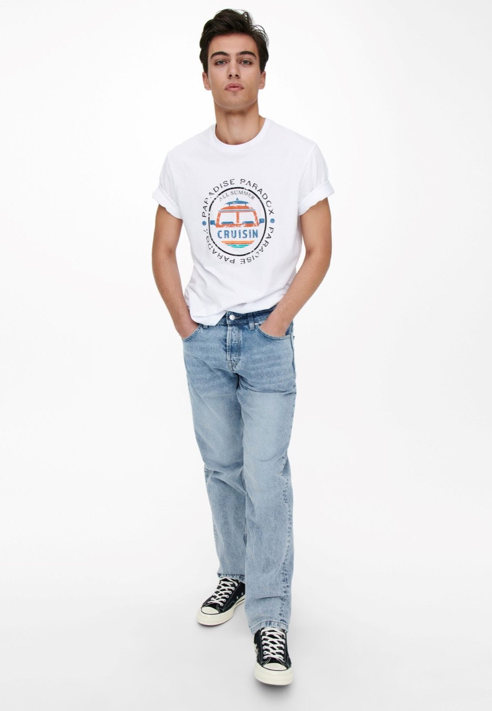 Only & Sons - Edge Loose Light Blue Blue Denim - Jeans | Men-Image