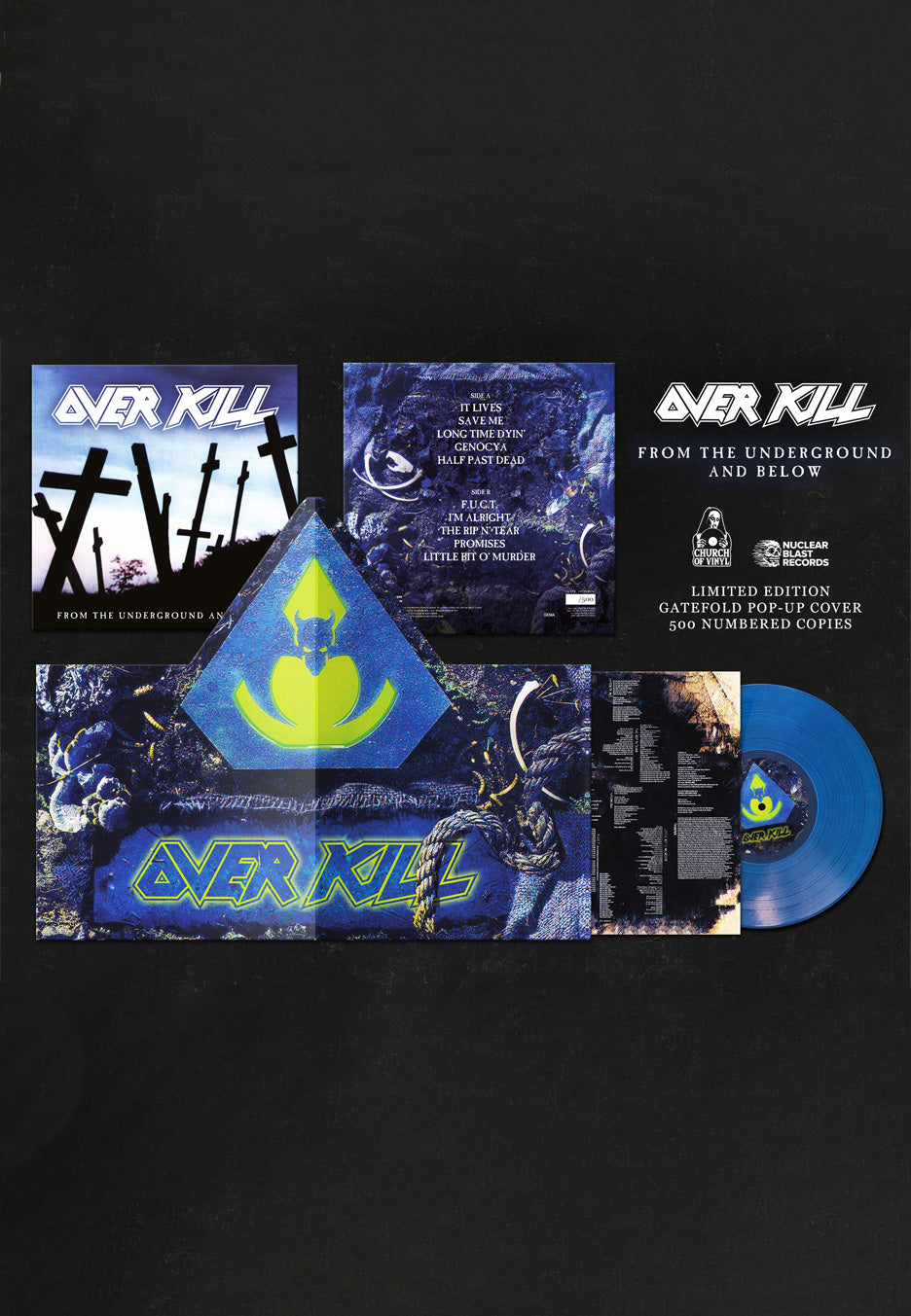 Overkill - From The Underground And Below Ltd. Blue - Colored PopUp Vinyl | Neutral-Image