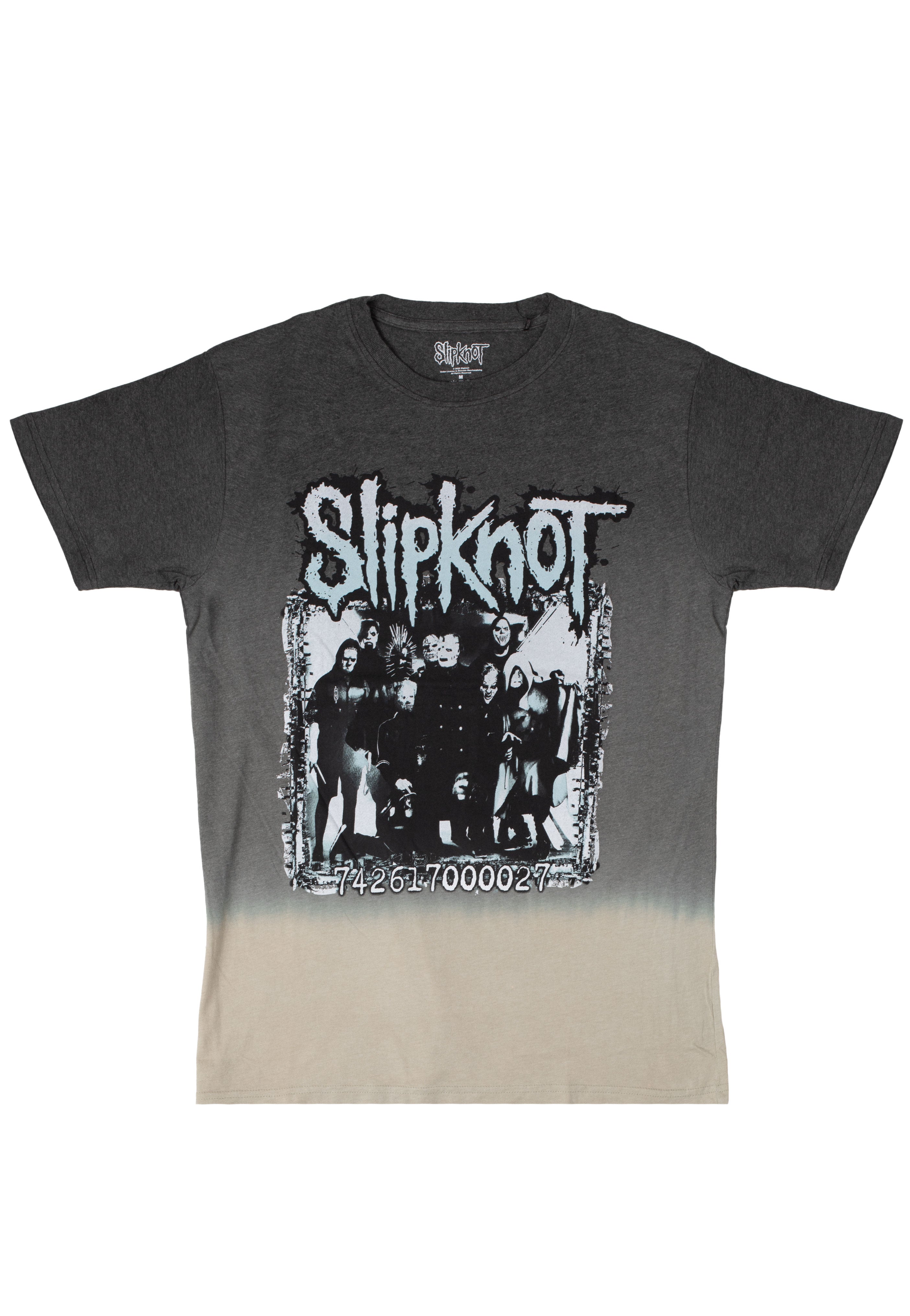 Slipknot - Barcode Photo Dip-Dye Grey - T-Shirt | Neutral-Image