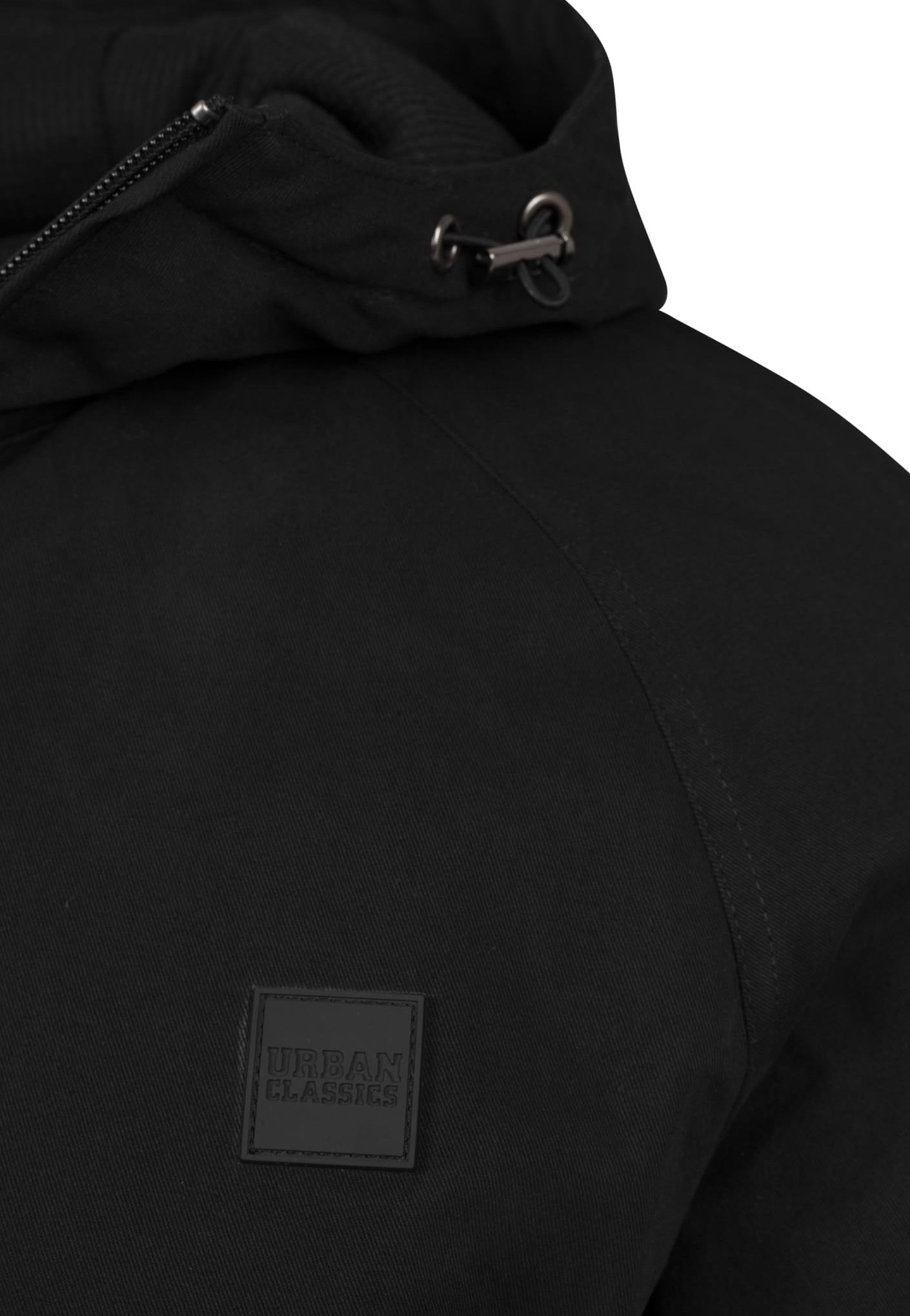 Urban Classics - Hooded Cotton Black - Jacket | Men-Image