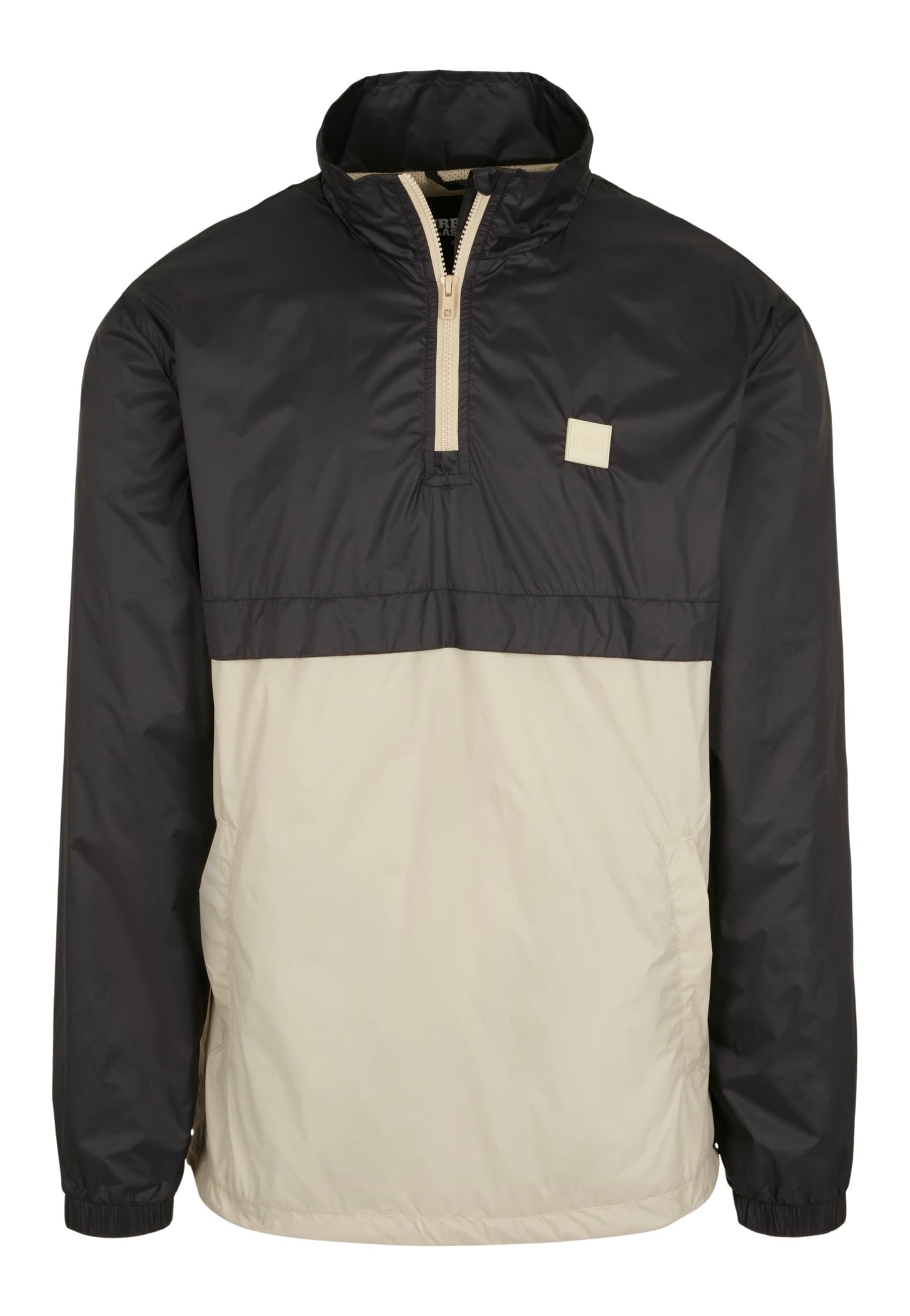 Urban Classics - Stand Up Collar Pull Over Black/Concrete - Windbreaker | Men-Image