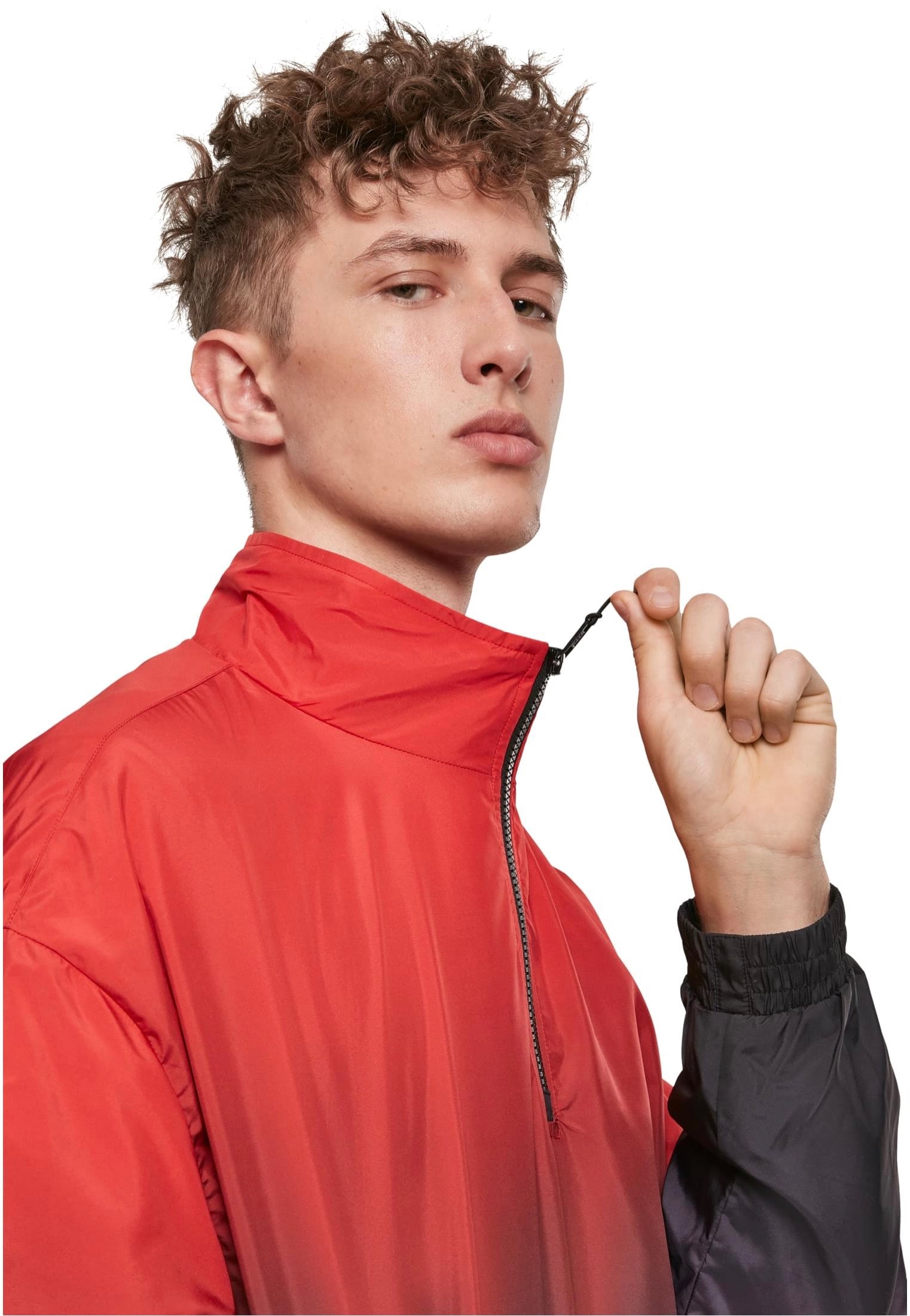 Urban Classics - Gradient Pull Over Jacket Black/Red - Jacket | Men-Image