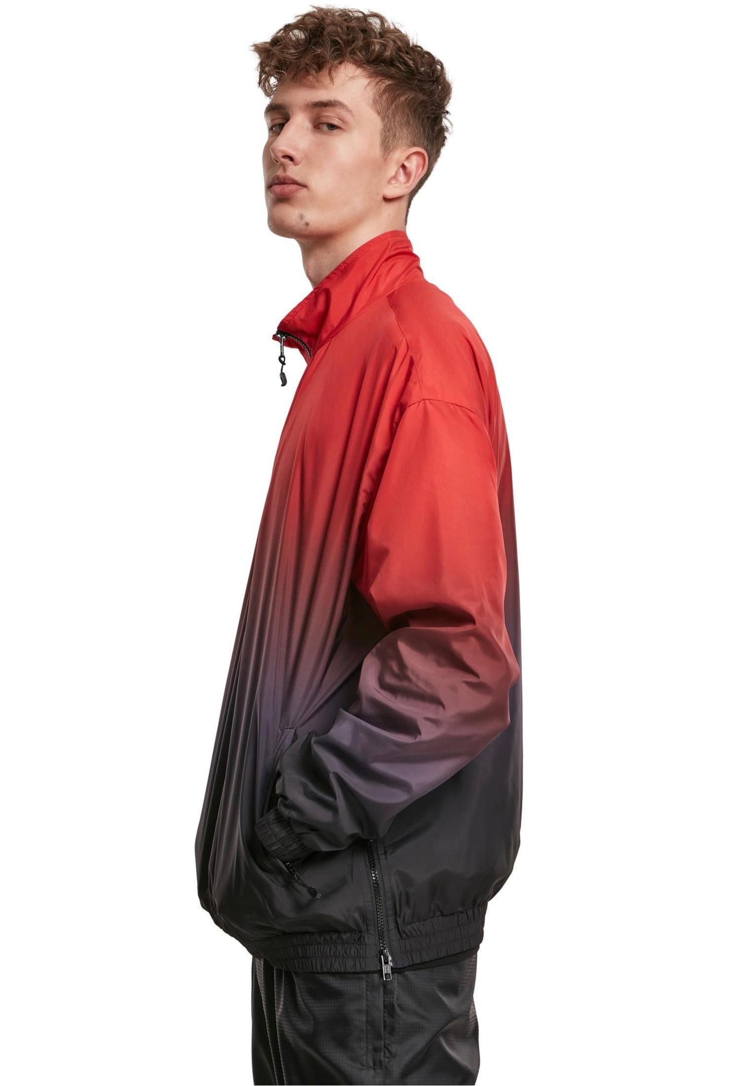 Urban Classics - Gradient Pull Over Jacket Black/Red - Jacket | Men-Image