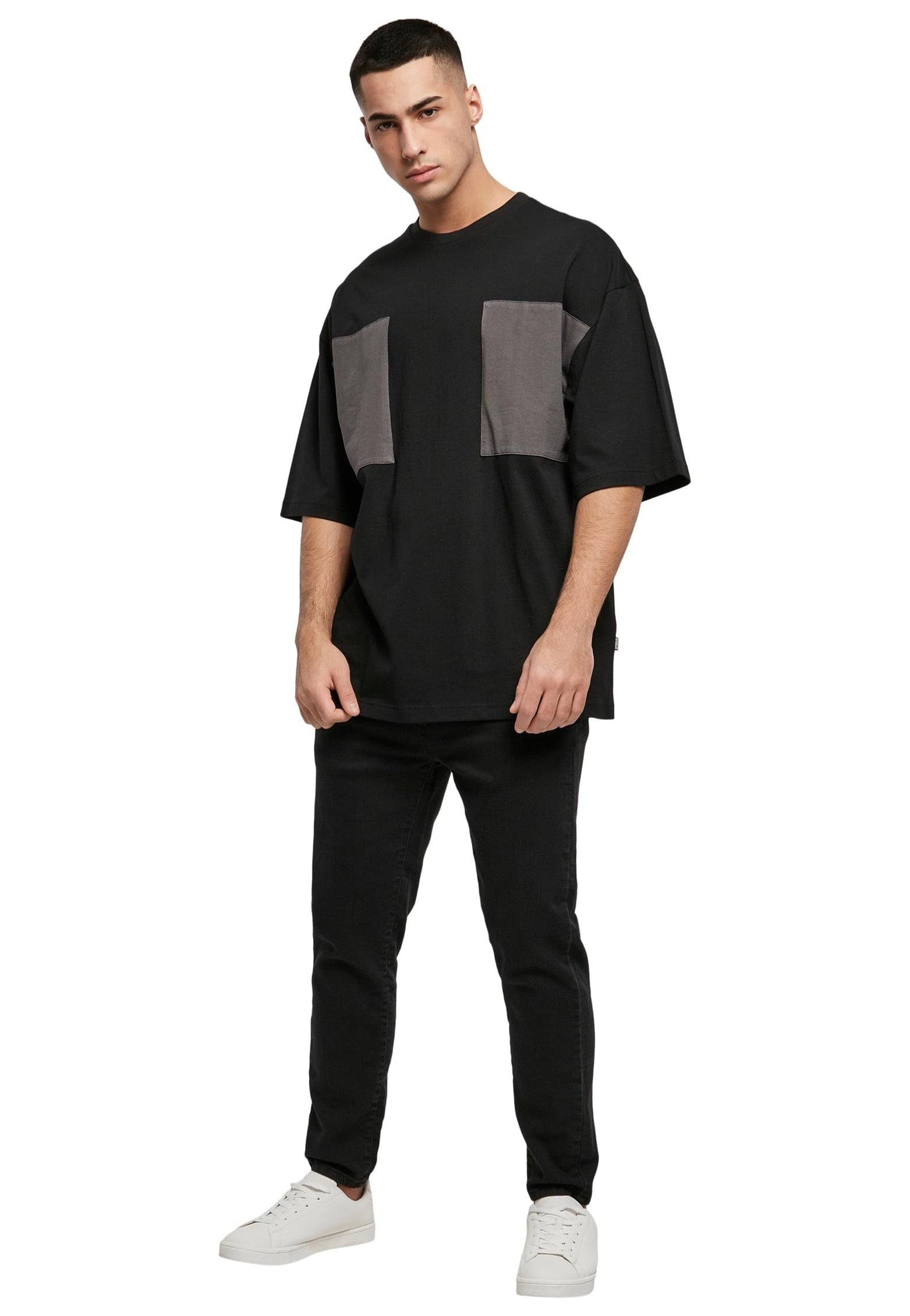 Urban Classics - Big Double Pocket Black/Asphalt - T-Shirt | Men-Image