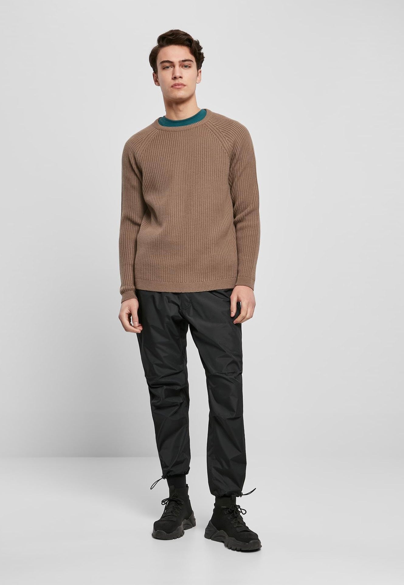Urban Classics - Ribbed Raglan Dark Khaki - Pullover | Men-Image