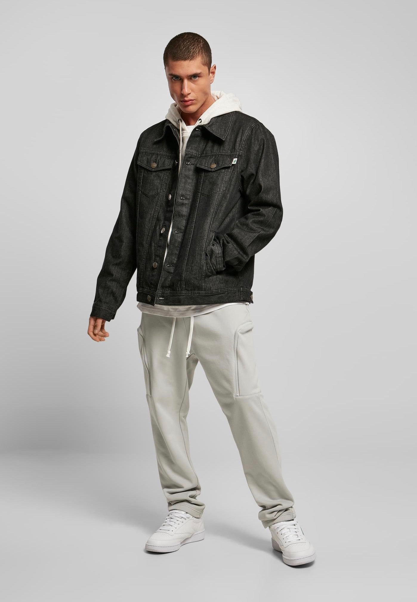 Urban Classics - Organic Basic Denim Black Washed - Jeans Jacket | Men-Image