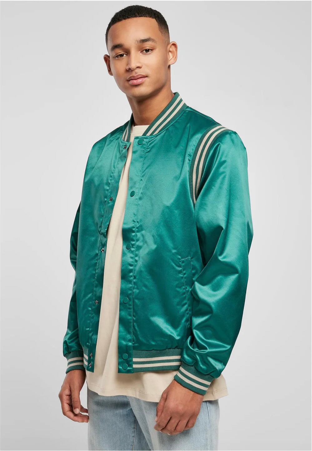 Urban Classics - Satin College Green - College Jacket | Men-Image