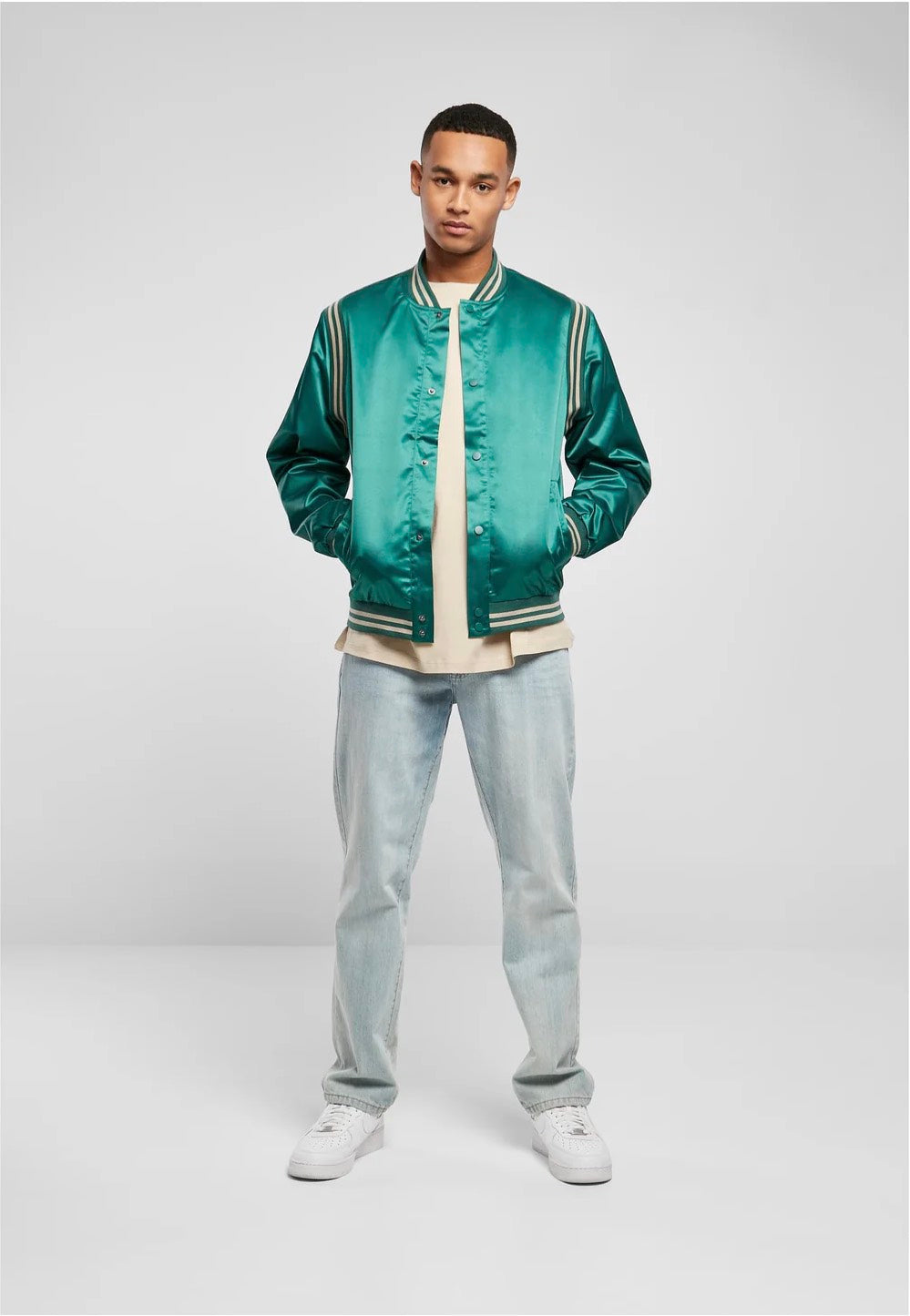 Urban Classics - Satin College Green - College Jacket | Men-Image