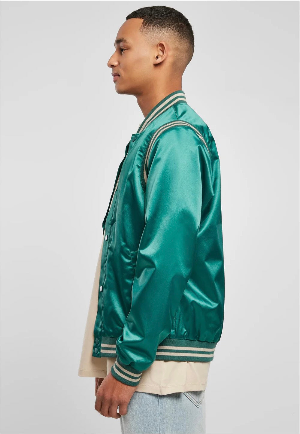 Urban Classics - Satin College Green - College Jacket | Men-Image