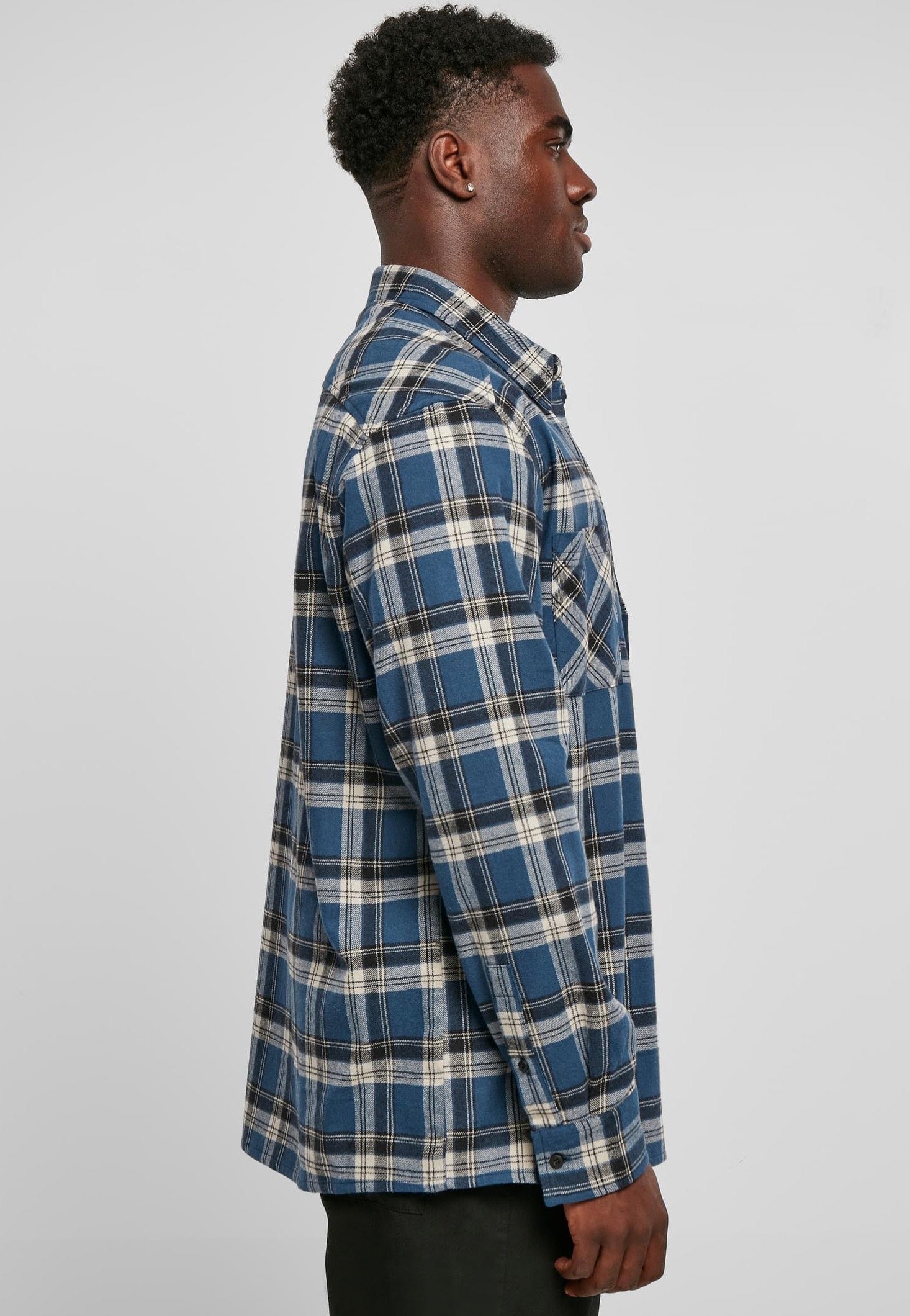 Urban Classics - Lake Check Darkblue/Whitesand - Shirt | Men-Image