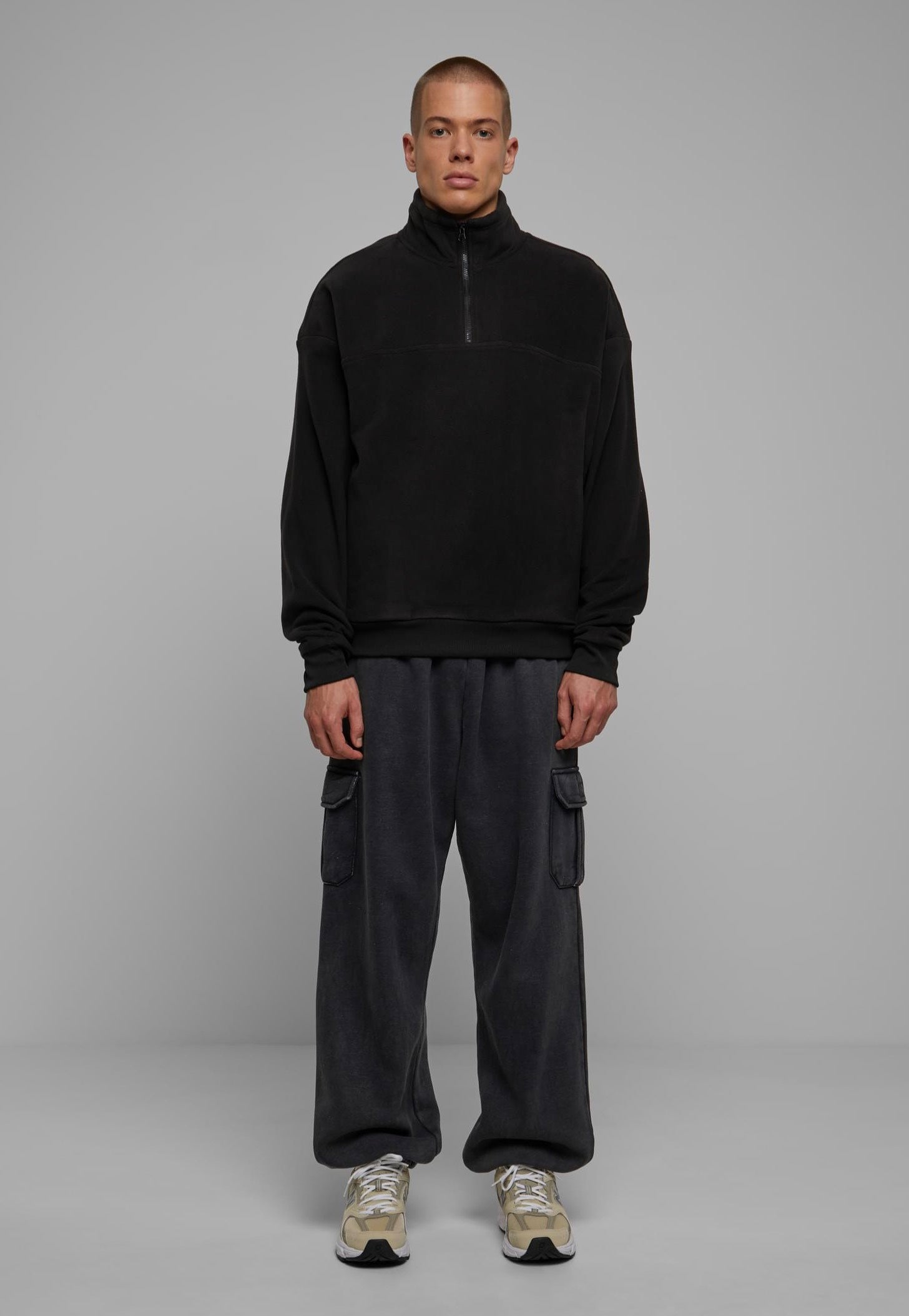 Urban Classics - Basic Polar Fleece Black - Pullover | Men-Image