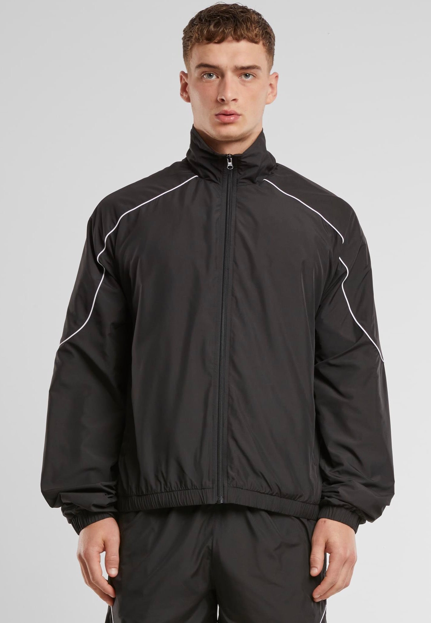 Urban Classics - Piped Panel Black - Track Jacket | Men-Image