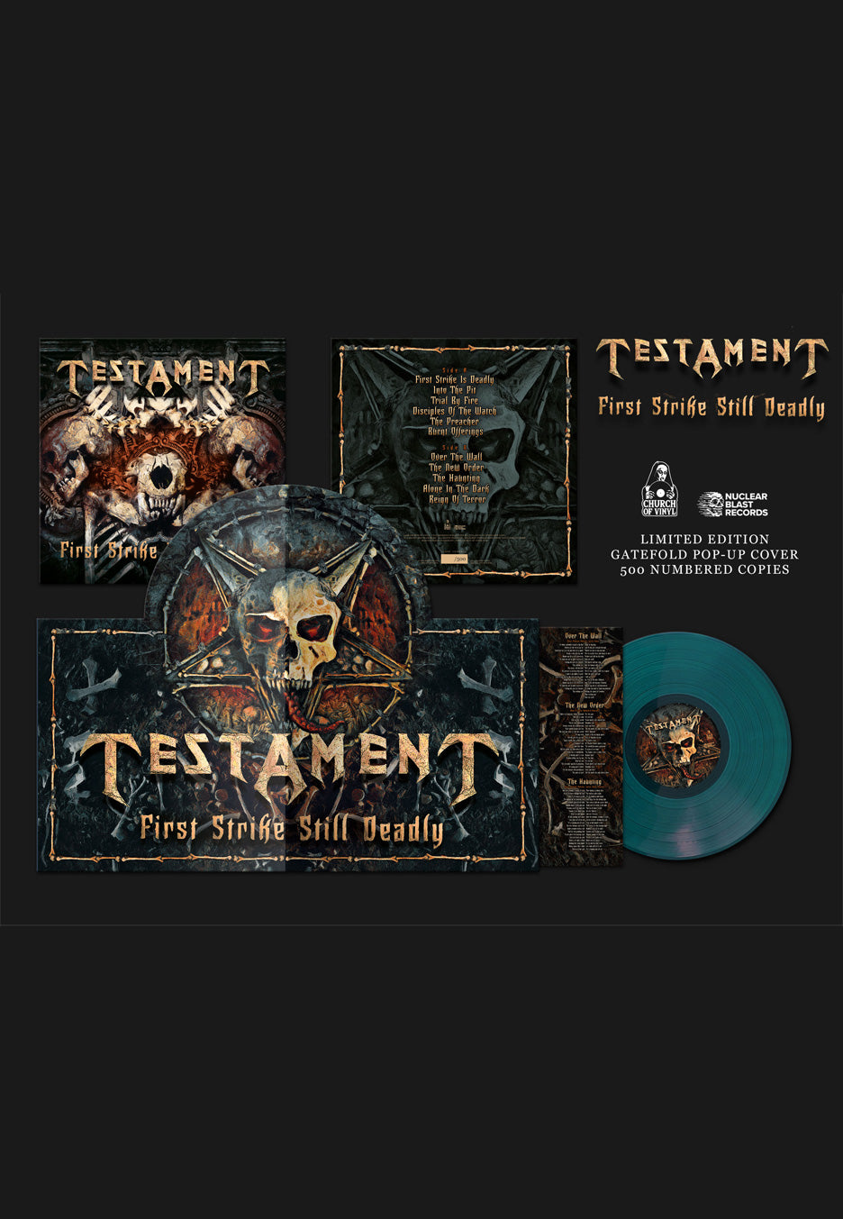 Testament First Strike Still Deadly Ltd. Blue Colored PopUp Vinyl