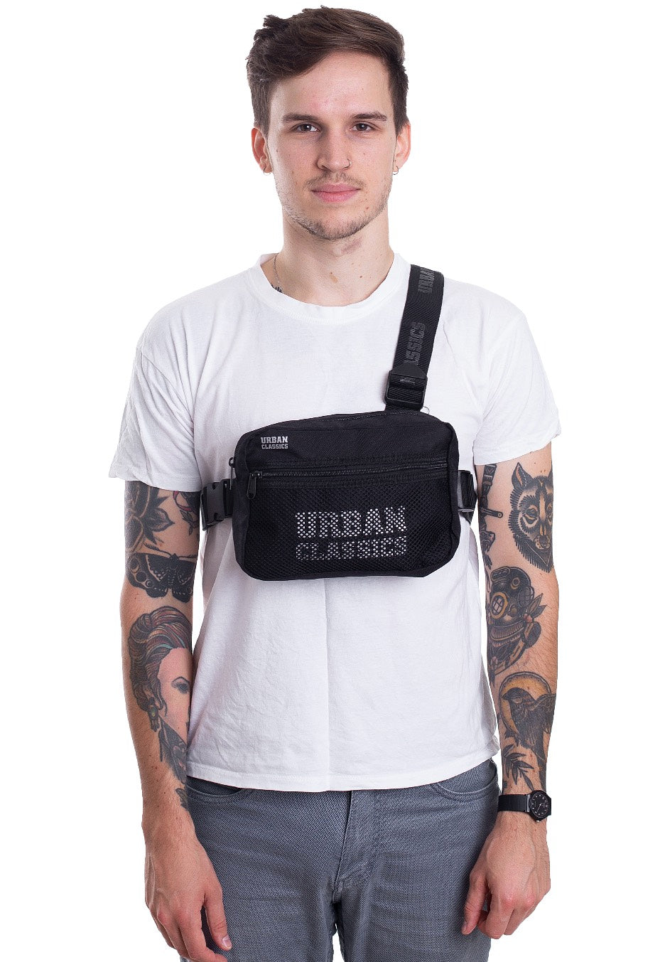 Urban Classics - Urban Classics Chest Bag Black - Hip Bag | Neutral-Image