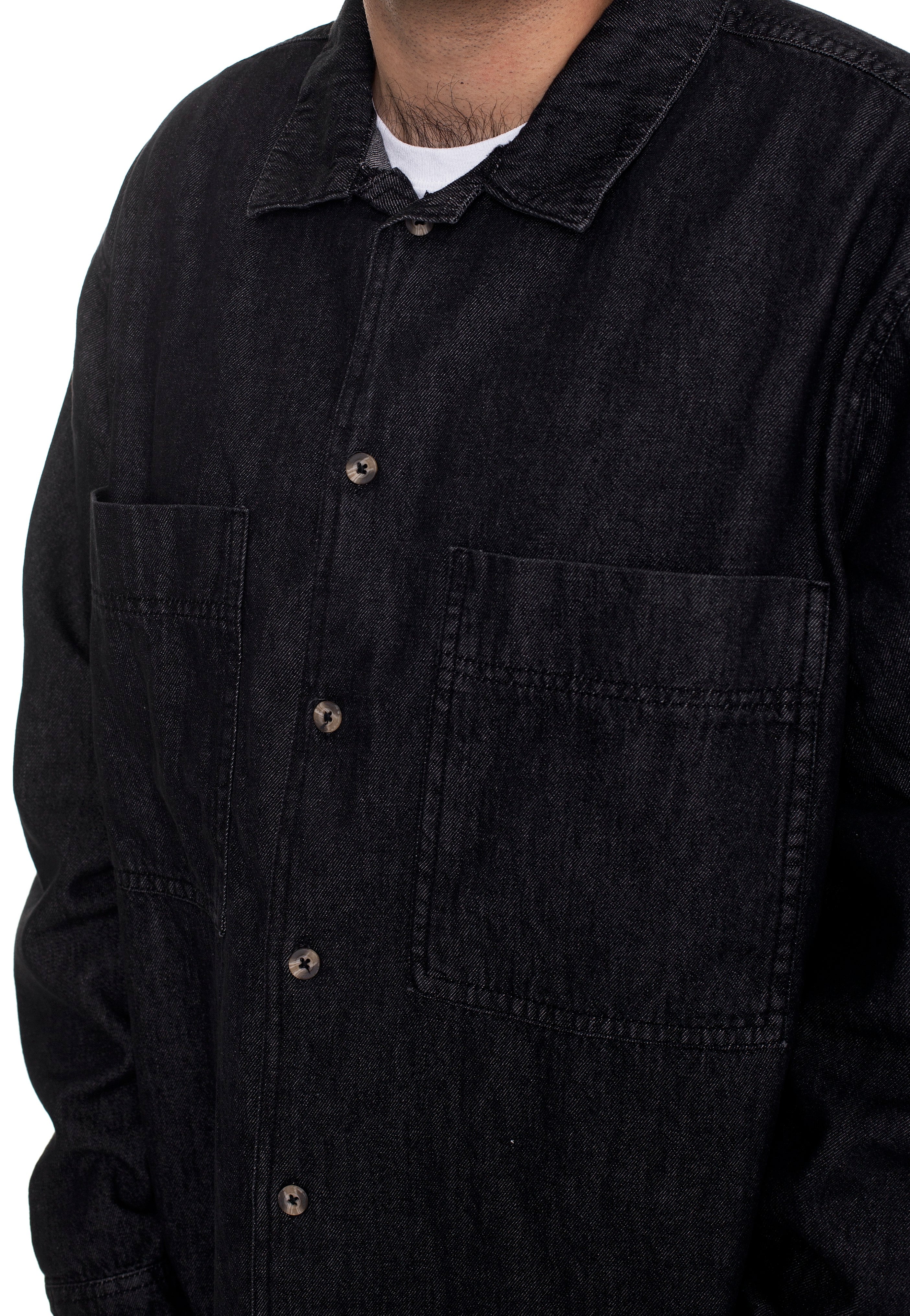 Urban Classics - Oversized Denim Black Stone Washed - Shirt | Men-Image